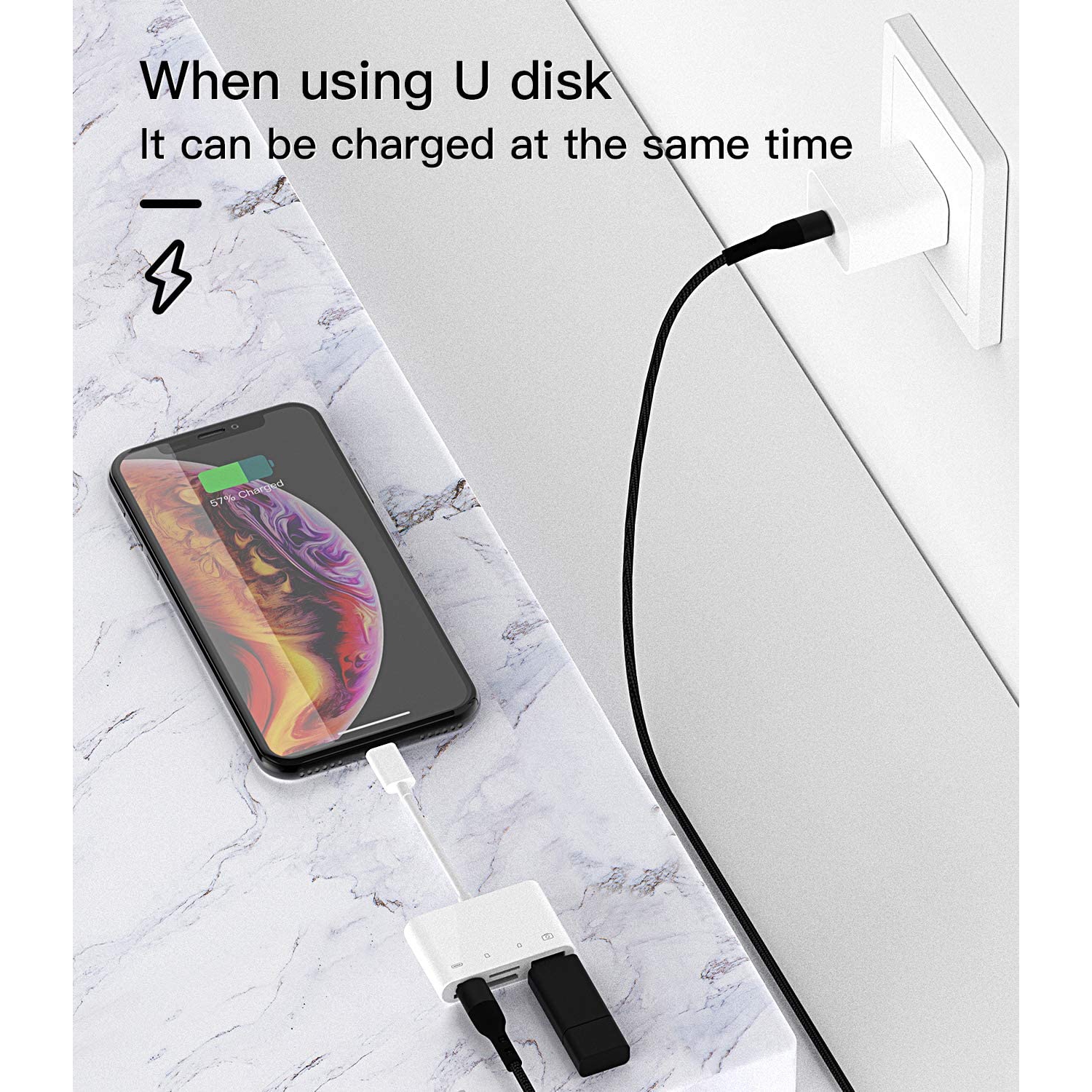 SD Card Reader for Iphone Dongle Lightning to USB Micro TF Charger Cable OTG Adapter Accessorie for Apple Camera Memory Mouse Keyboard Viewer Flash