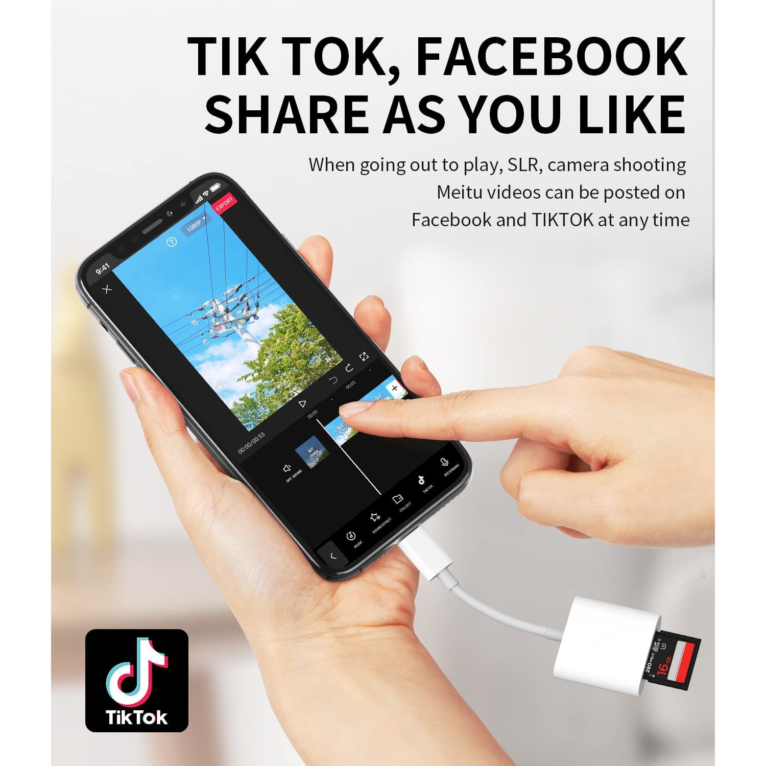 Micro SD Adapter TF Flash Card Reader Accessories for Iphone Lightning Adaptador Camera Memory Compact Photo Photography Viewer for Apple 13 12 11