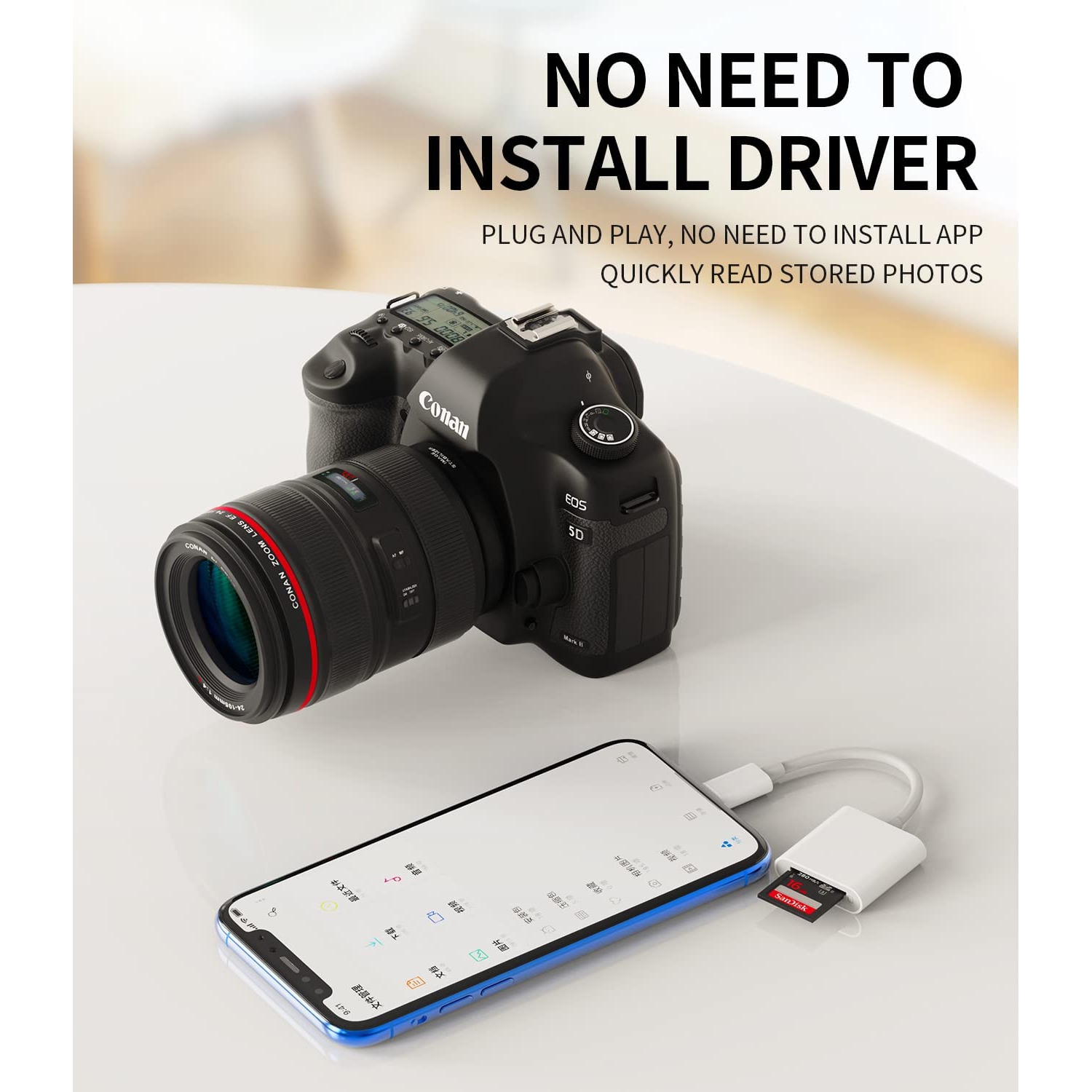 Micro SD Adapter TF Flash Card Reader Accessories for Iphone Lightning Adaptador Camera Memory Compact Photo Photography Viewer for Apple 13 12 11