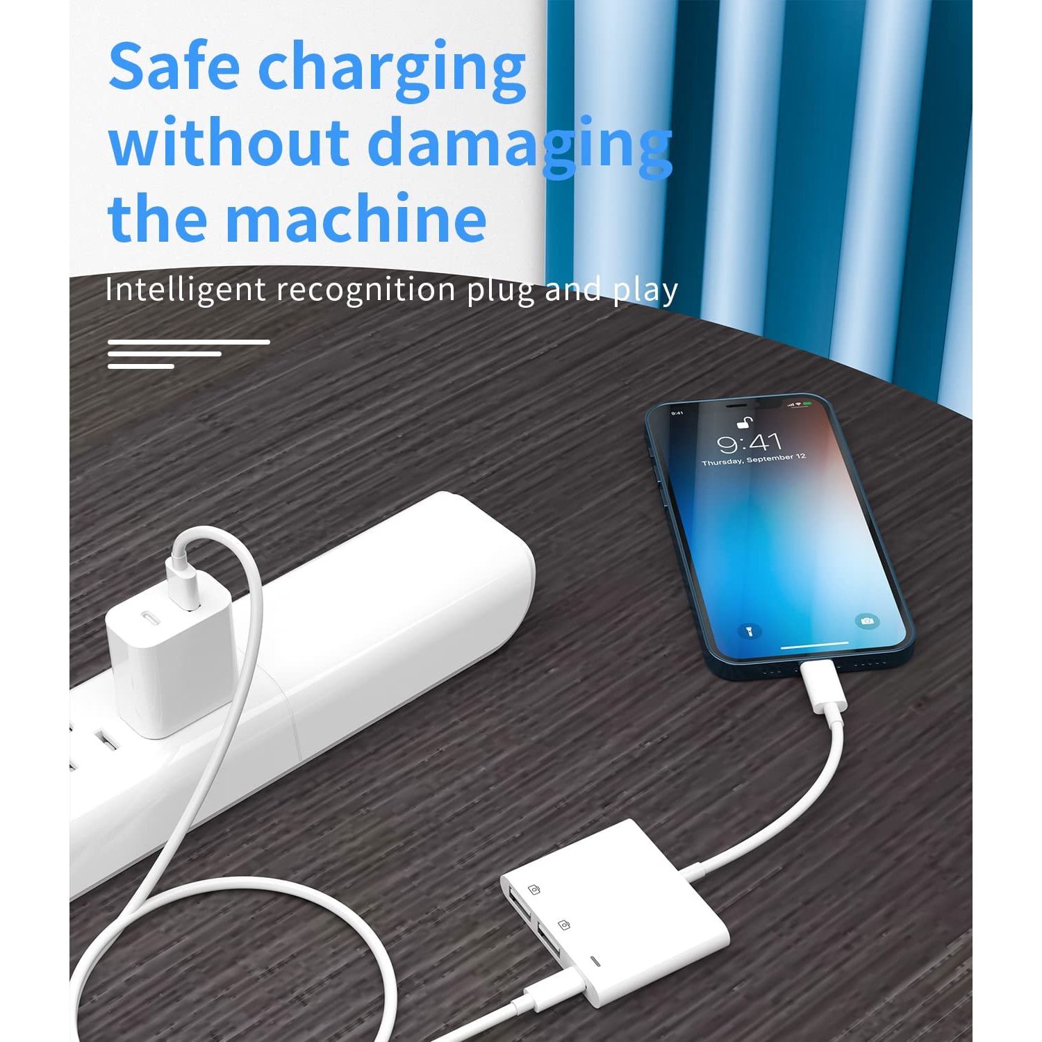 Adaptateur clé USB à Lightning pour iPhone OTG Câble de chargeur appareil photo lecteur de carte mémoire Câble de clé USB pour Apple iPad Air 13 12