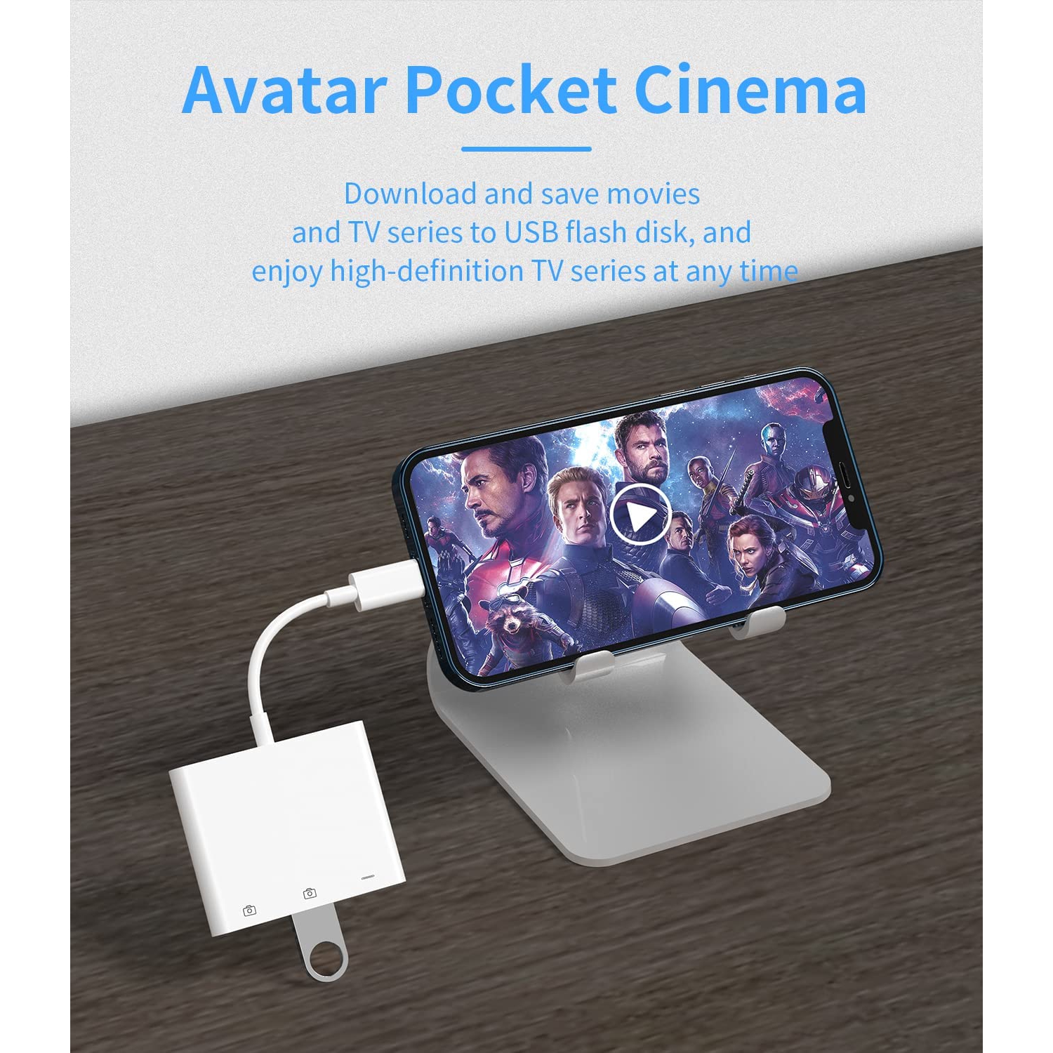 Adaptateur clé USB à Lightning pour iPhone OTG Câble de chargeur appareil photo lecteur de carte mémoire Câble de clé USB pour Apple iPad Air 13 12