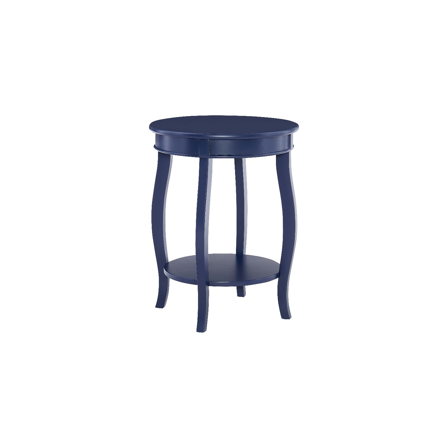Linon Wren Wood Accent Side Table in Navy Blue