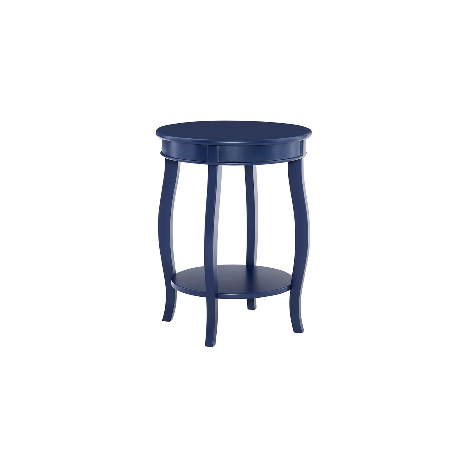 Linon Wren Wood Accent Side Table in Navy Blue