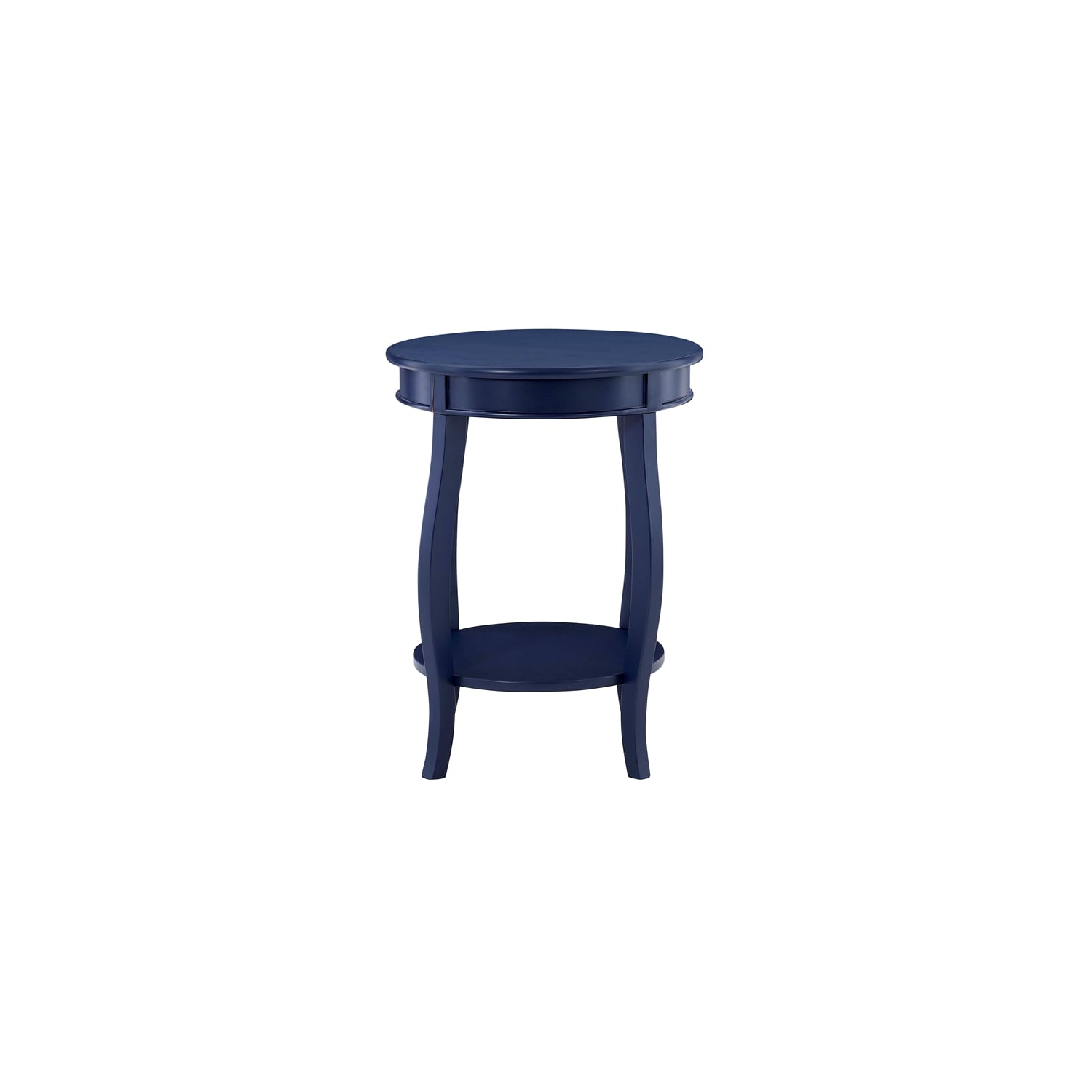 Linon Wren Wood Accent Side Table in Navy Blue