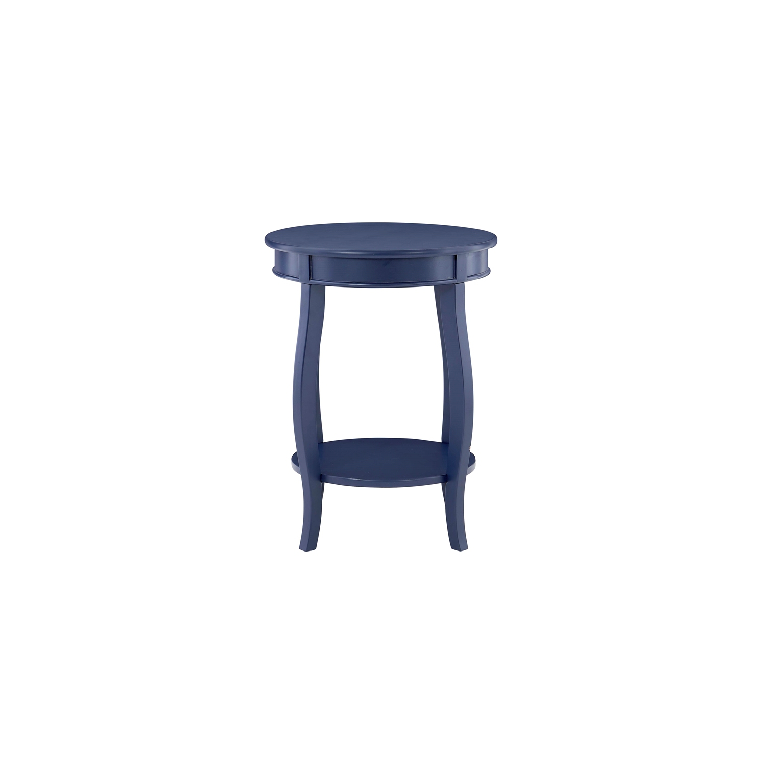 Linon Wren Wood Accent Side Table in Navy Blue