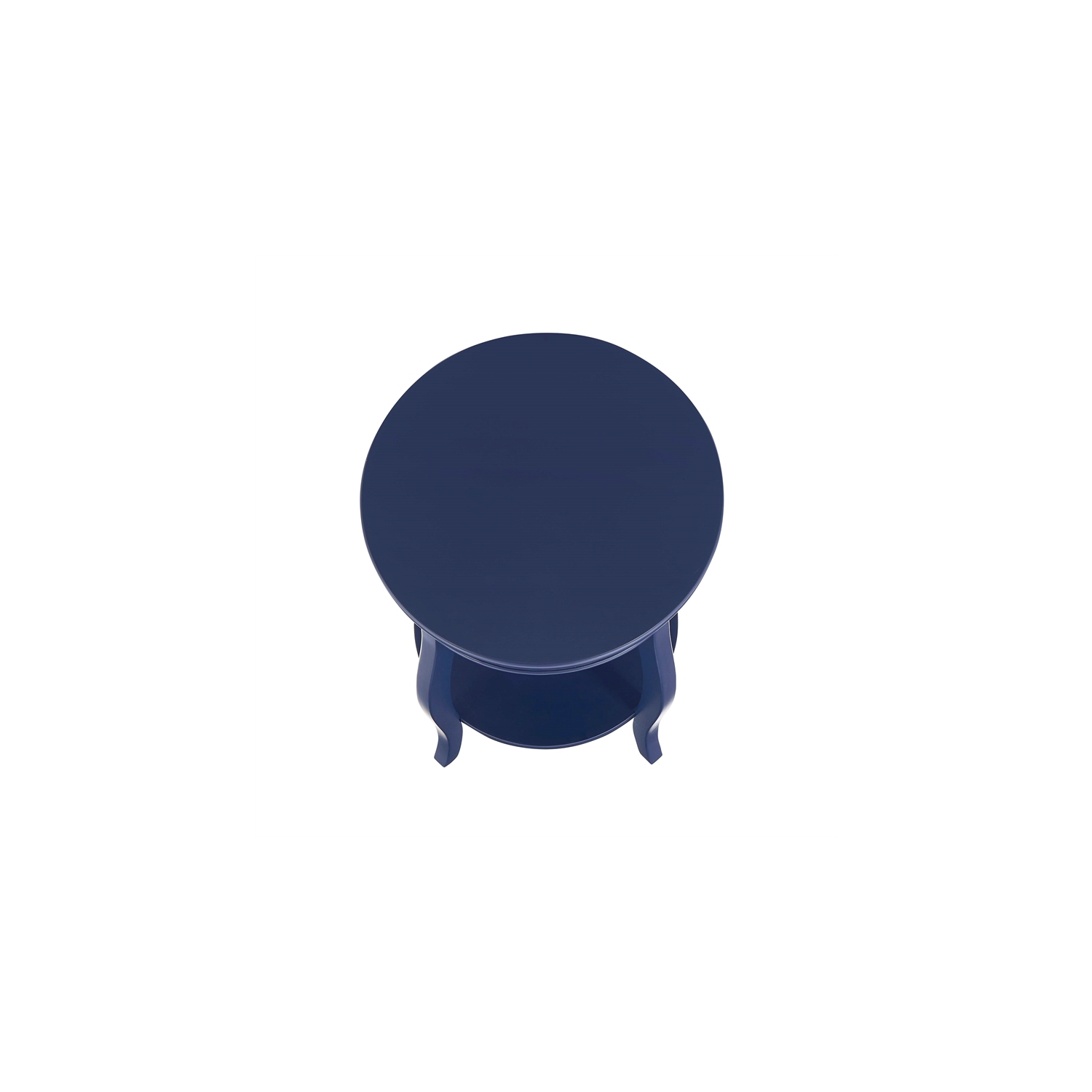 Linon Wren Wood Accent Side Table in Navy Blue