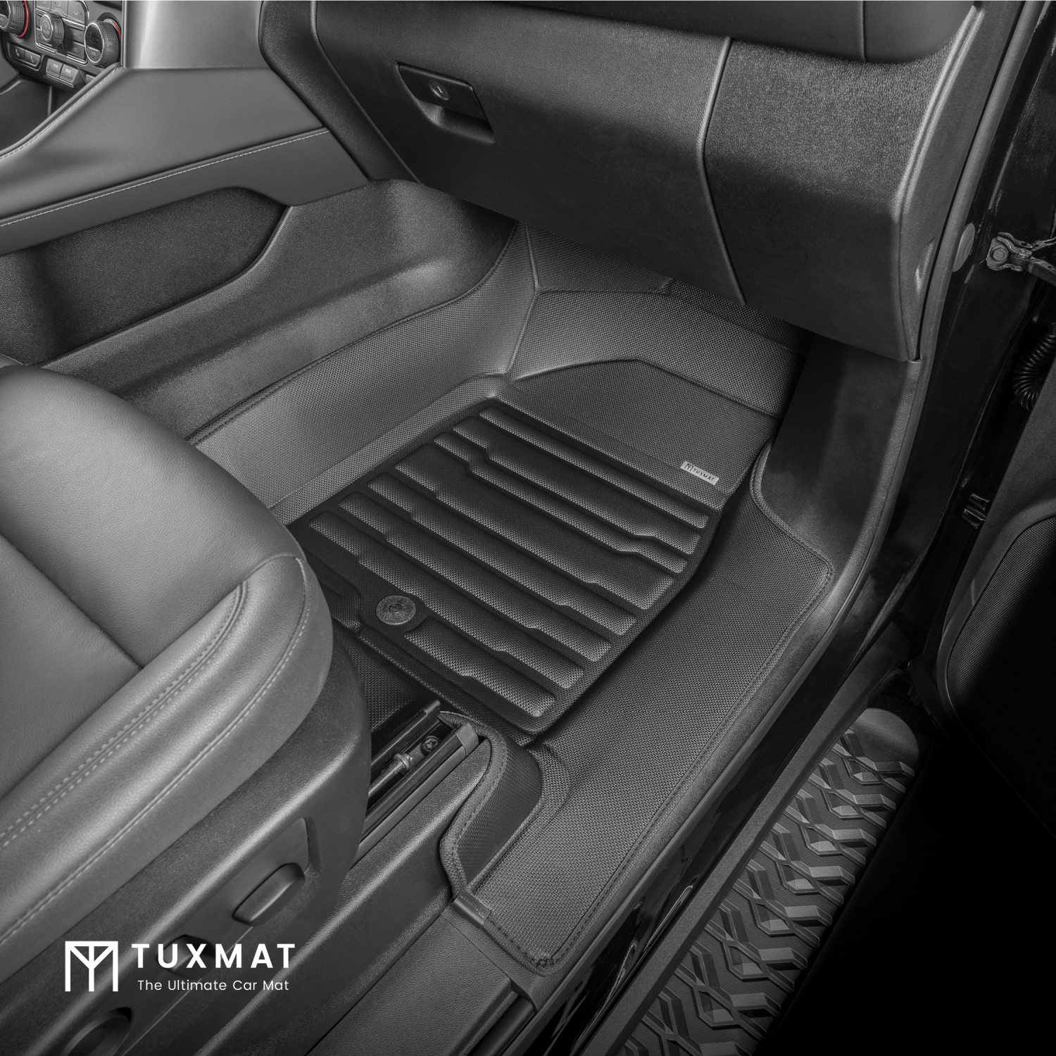 TuxMat - for GMC Yukon 8-Seater 2021-2026 Models - Custom Car Mats - Maximum Coverage, All Weather, Laser Measured - This Full Set Includes 1st, 2nd