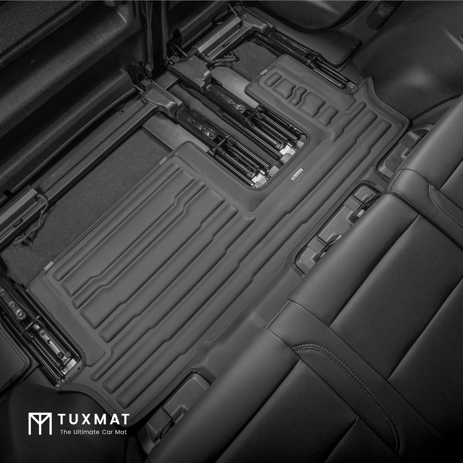 TuxMat - for GMC Yukon 8-Seater 2021-2026 Models - Custom Car Mats - Maximum Coverage, All Weather, Laser Measured - This Full Set Includes 1st, 2nd