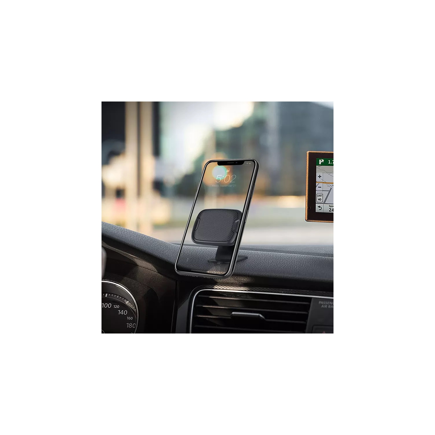 Magnetic Phone Car Mount, Magnet Phone Holder for Car Built-in Strong Magnets, 360° Rotation Dashboard Mount with Strong VHB Adhesive Mounting