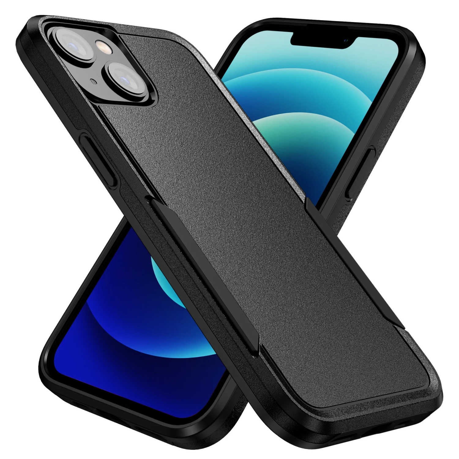 【CSmart】 Étui Coque rigide pour pare-chocs en caoutchouc résistant à deux couches pour iPhone 11, Le Noir