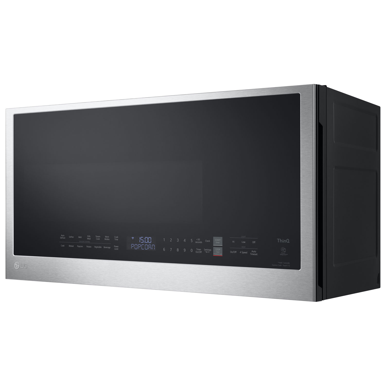 Four à micro-ondes à hotte intégrée avec EasyClean de LG - 2 pi³ - Inox antiempreinte