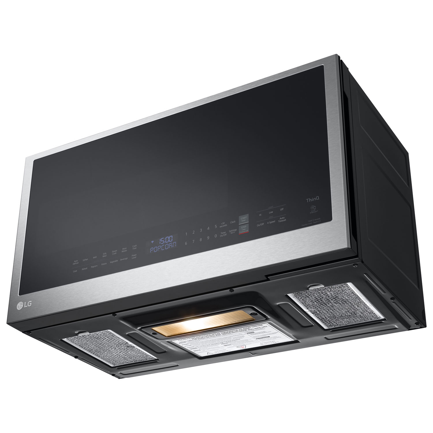 Four à micro-ondes à hotte intégrée avec EasyClean de LG - 2 pi³ - Inox antiempreinte