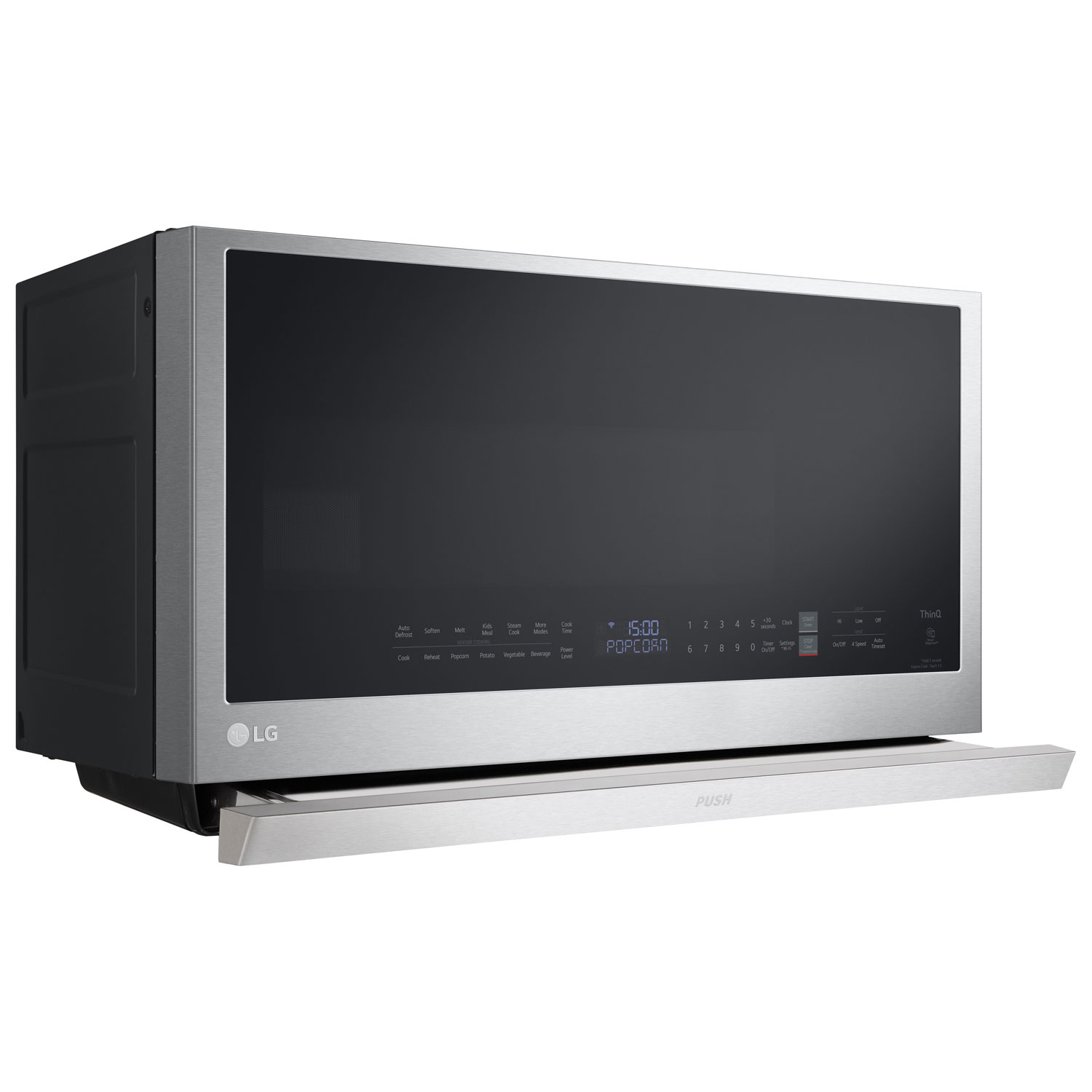 Four à micro-ondes à hotte intégrée avec EasyClean de LG - 2,1 pi³ - Acier inoxydable