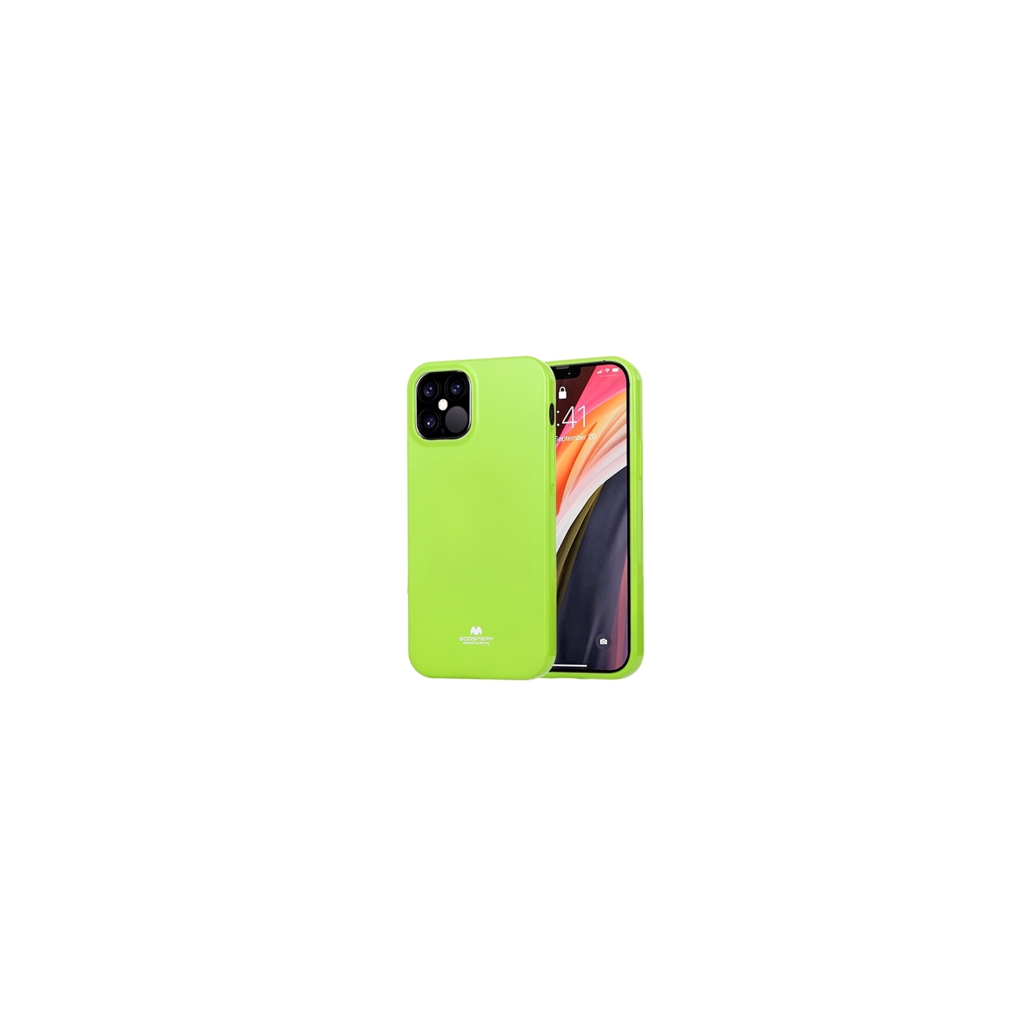 Coque en TPU TopSave Goospery Pearl Jelly Gel pour Iphone 14, Vert