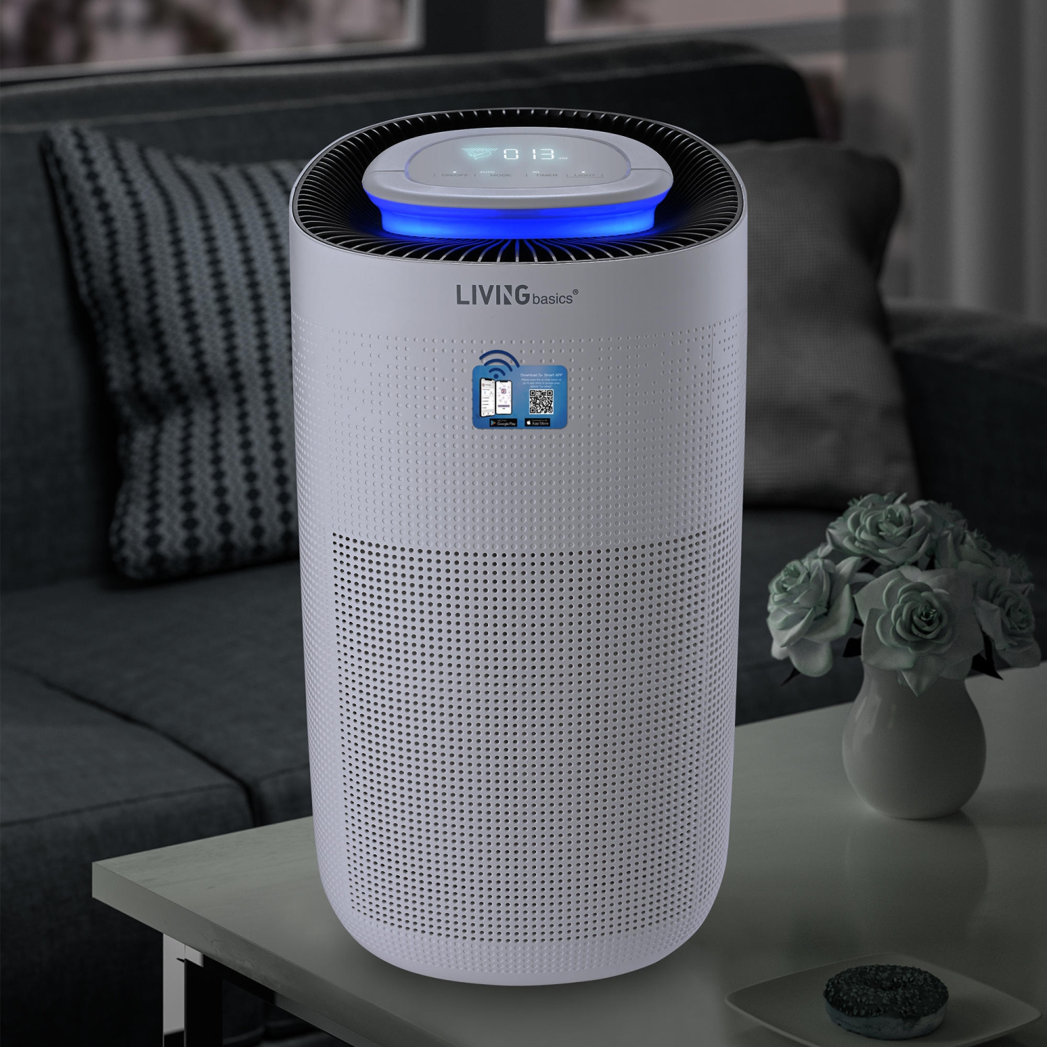 Purificateur d'air Wi-Fi intelligent pour la maison, couverture 2690 pi², filtre HEPA véritable H13 pour pollen d'odeurs de fumée