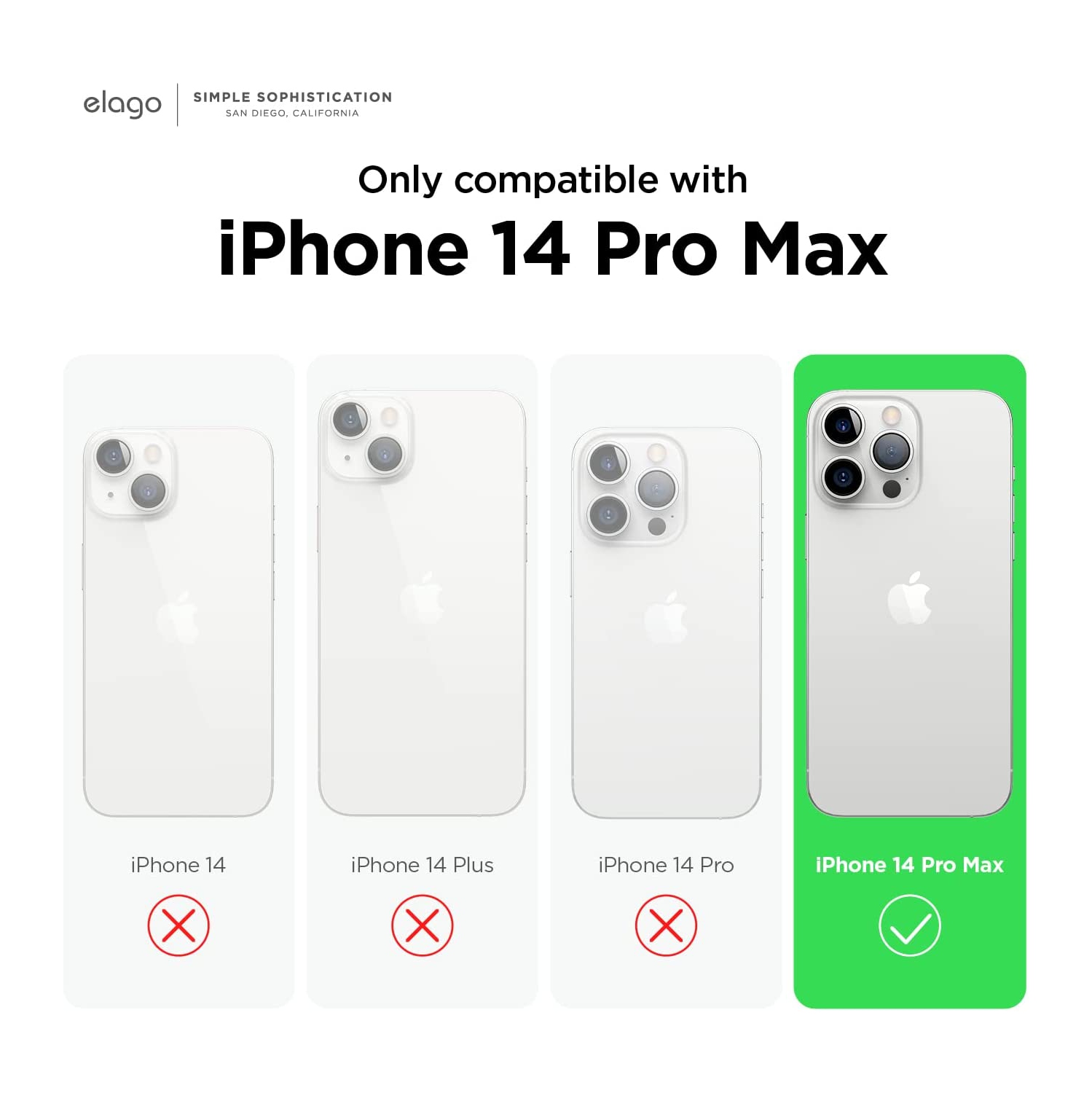 elago Hybrid Clear Case Compatible with iPhone 14 Pro Max Case- 6.7" -Military Grade Drop Protection, PC + TPU Hybrid Technology, Reduced Yellowing,