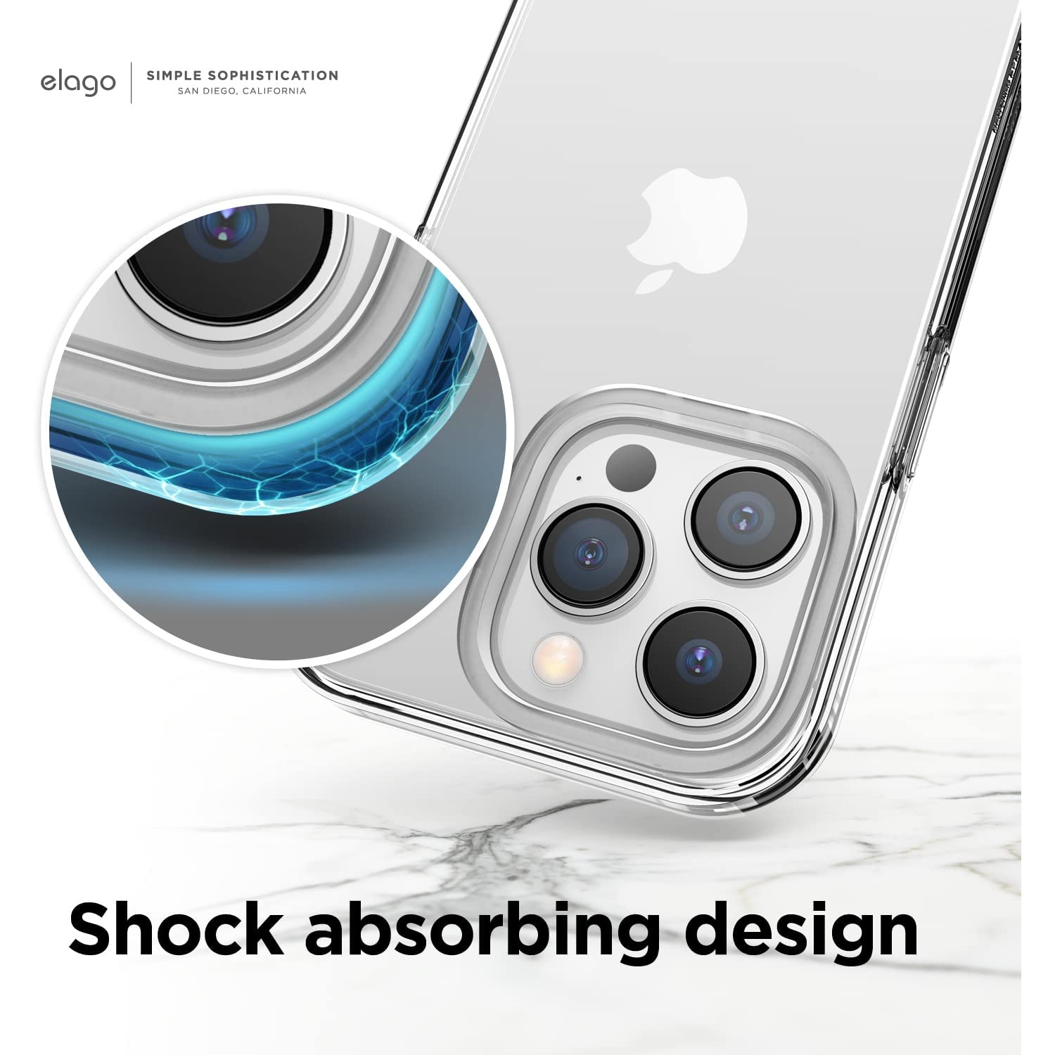 elago Hybrid Clear Case Compatible with iPhone 14 Pro Max Case- 6.7" -Military Grade Drop Protection, PC + TPU Hybrid Technology, Reduced Yellowing,