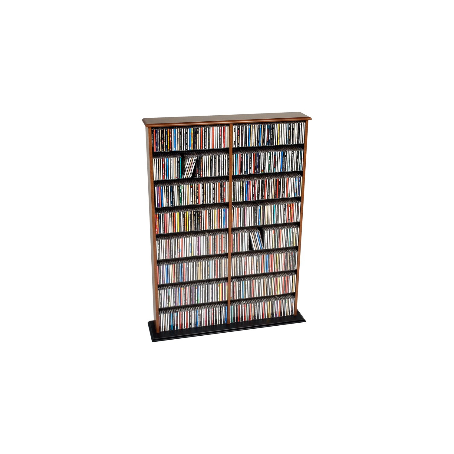 Support de rangement multimédia en bois d'ingénierie Wright Home, cerisier et noir