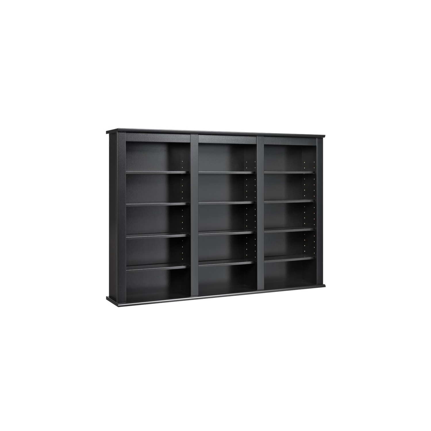 Wright Home Wooden 48" Floating Media Storage in Black Finish