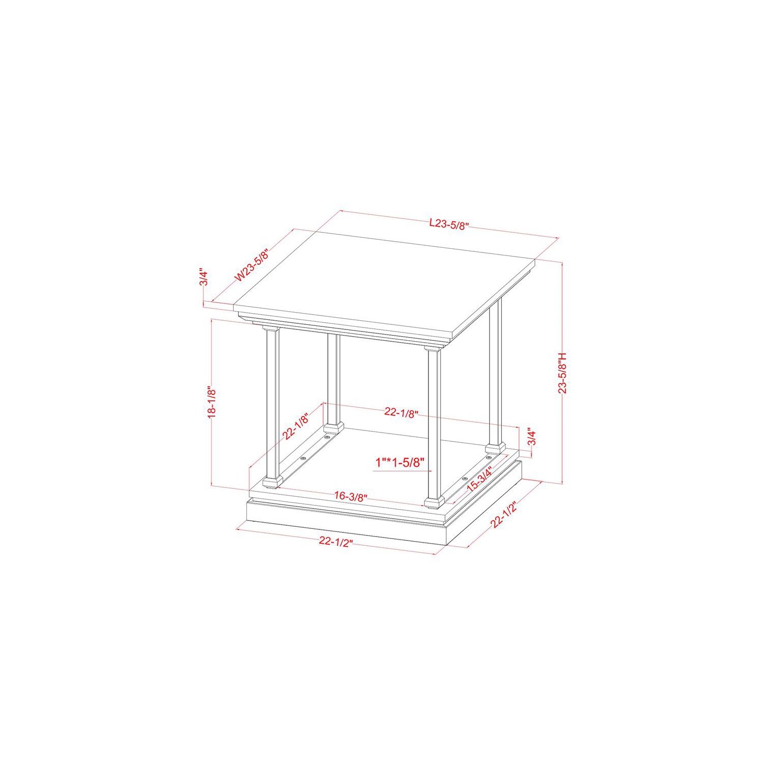 Bowery Hill Wood 2-Piece Coffee Table Set in Antique Gray Finish
