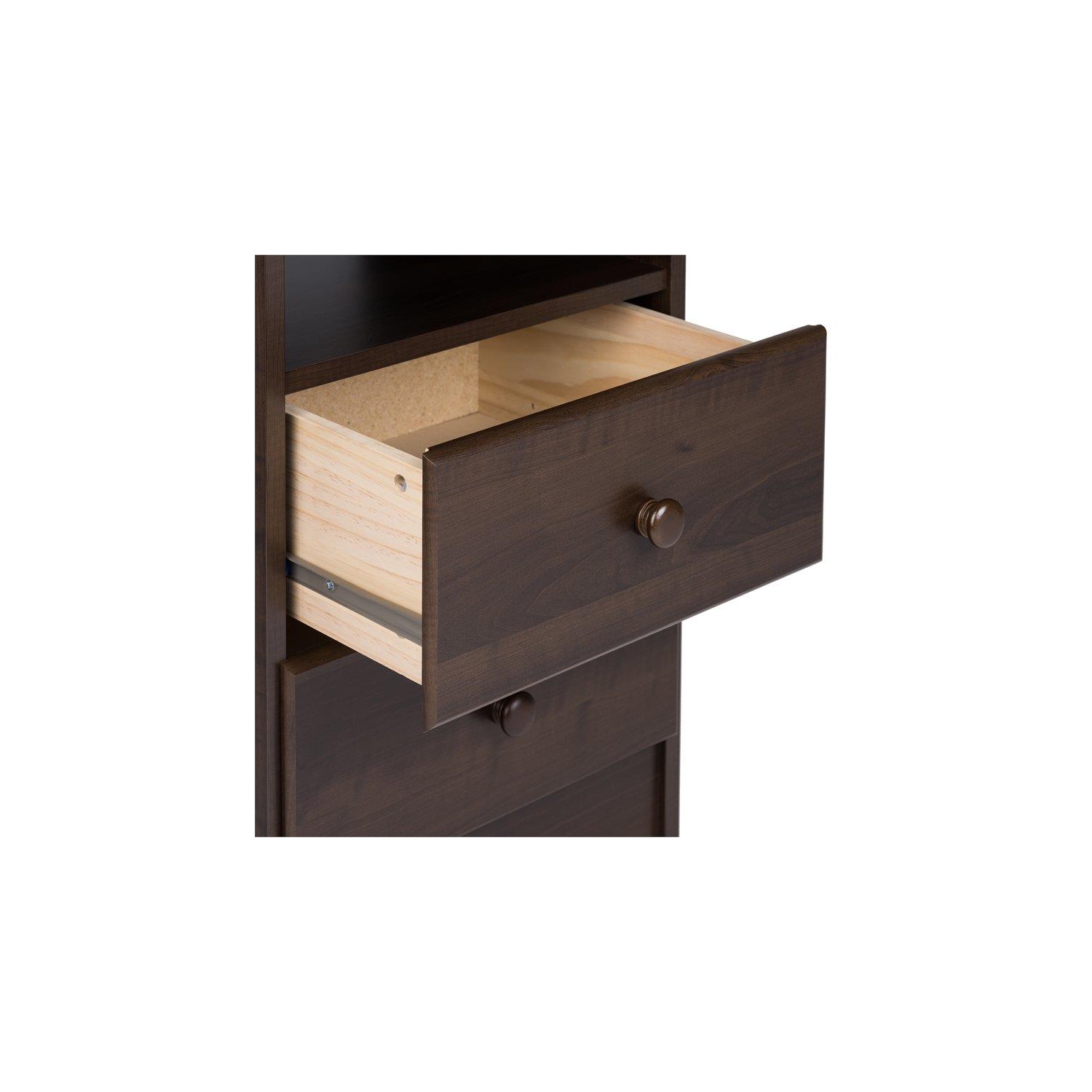 Wright Home Modern Engineered Wood 2 Drawers Nightstand in Espresso