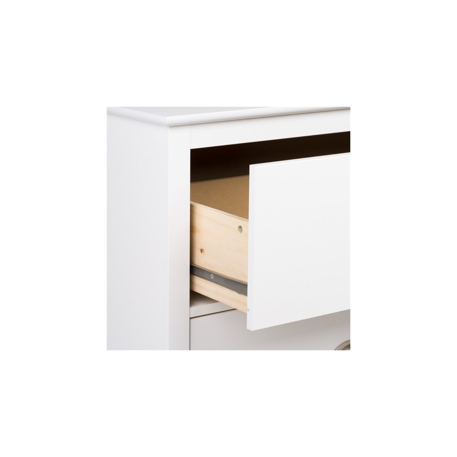 Wright Home Solid Wooden 2 Drawers Nightstand in White Finish