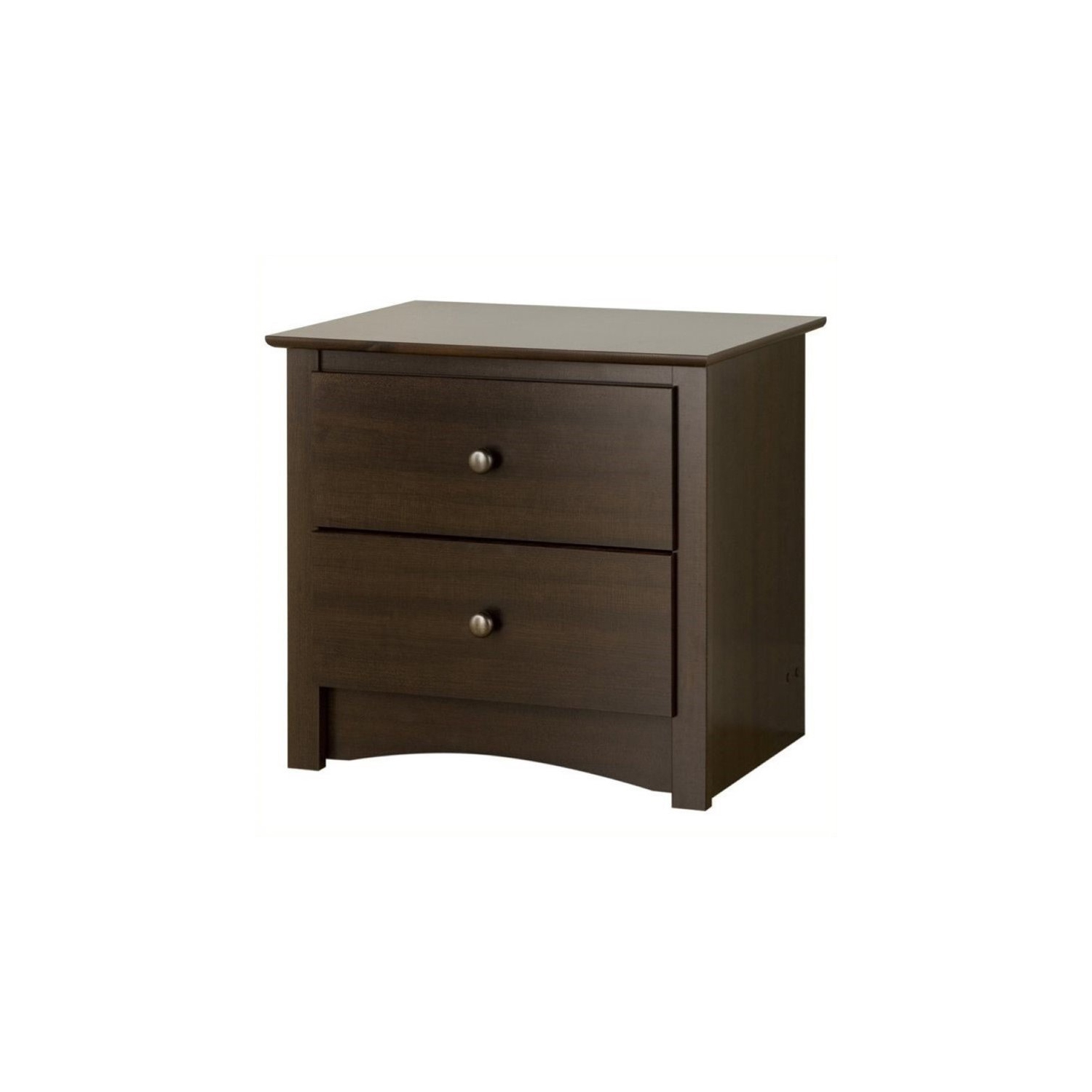 Wright Home Plastic 2 - Drawers Nightstand in Espresso Finish