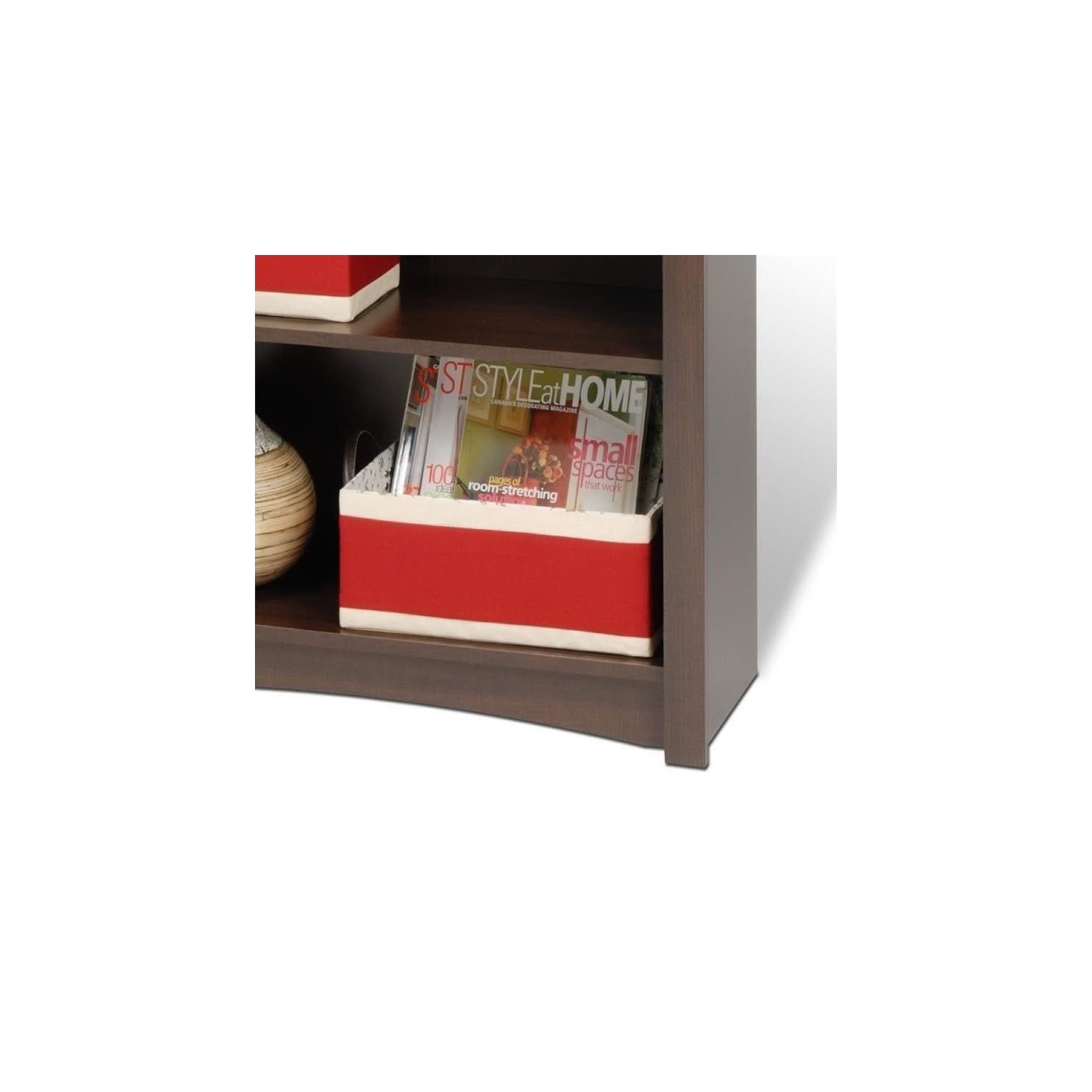 Bibliothèque transitionnelle en bois à 4 tablettes Wright Home, fini espresso