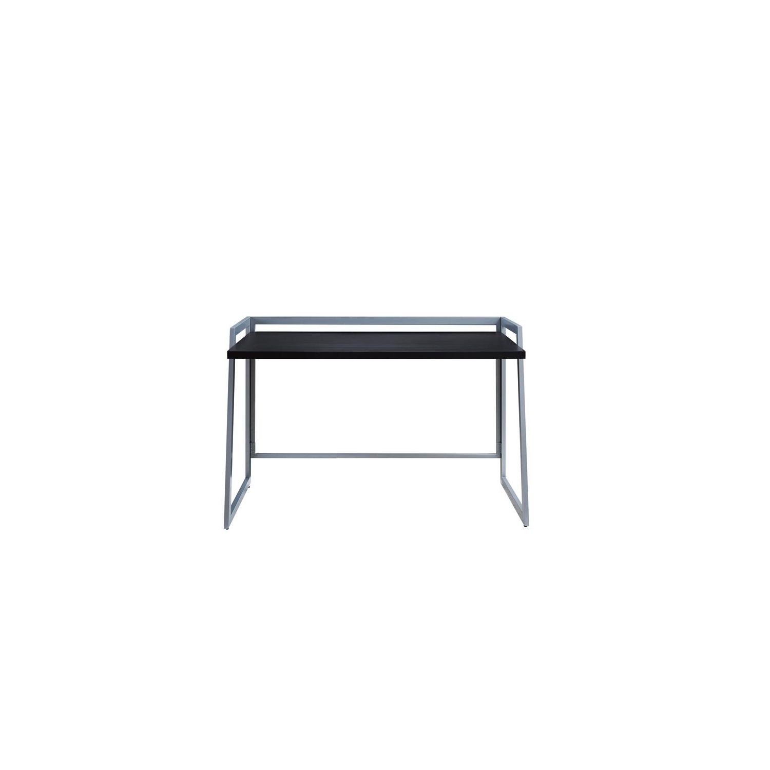 70004-BLKNK Mixed Metal and Wood Desk in Black- Black/Nickel