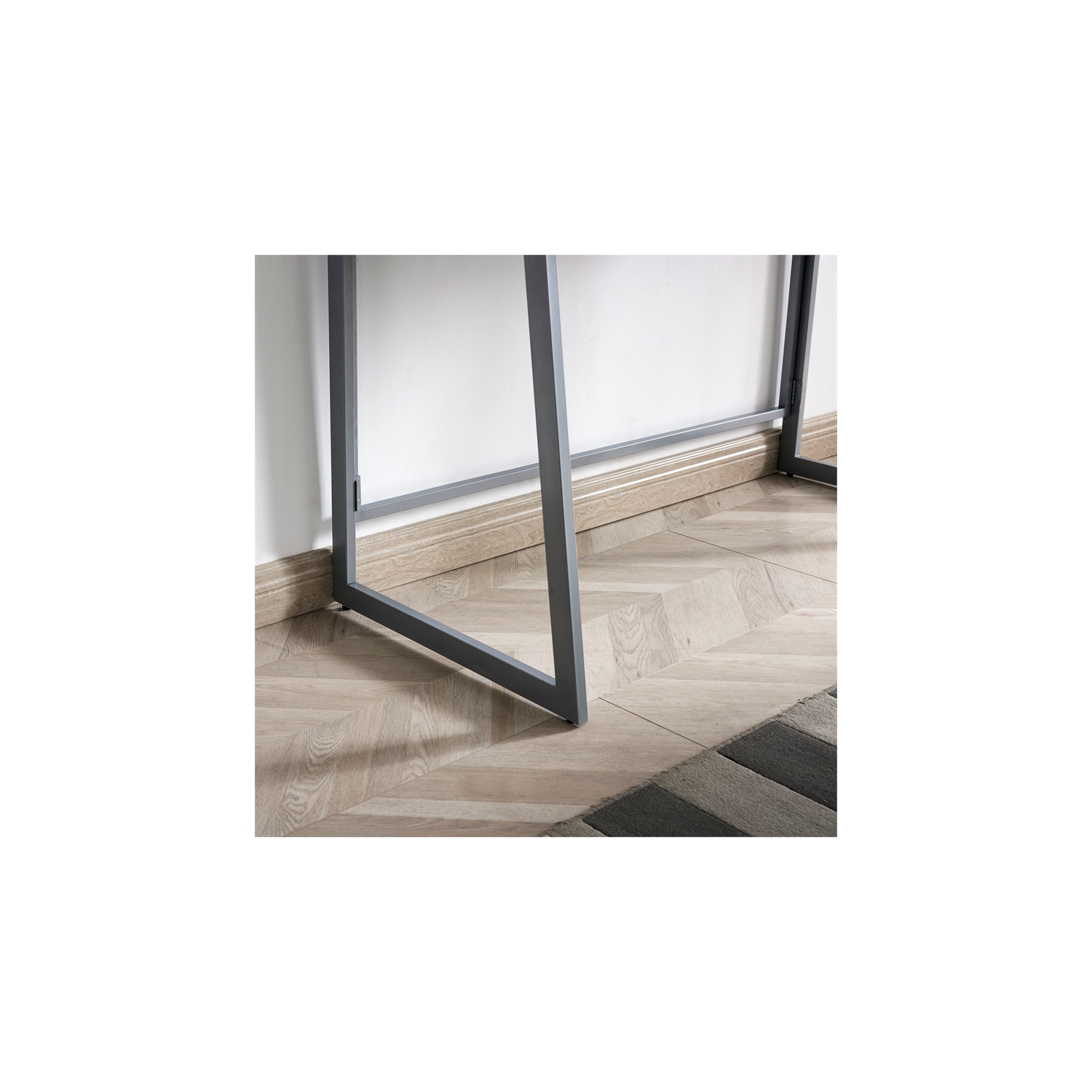 70004-BLKNK Mixed Metal and Wood Desk in Black- Black/Nickel