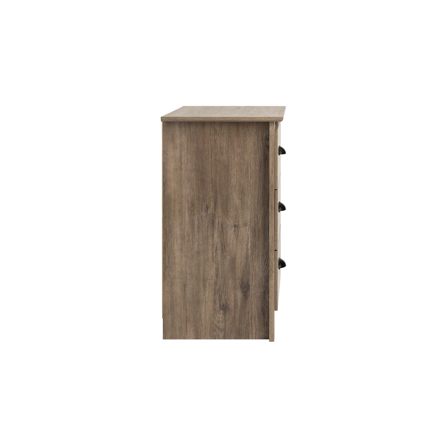 Wright Home Engineered Wood 3 Drawers Nightstand in Drifted Gray