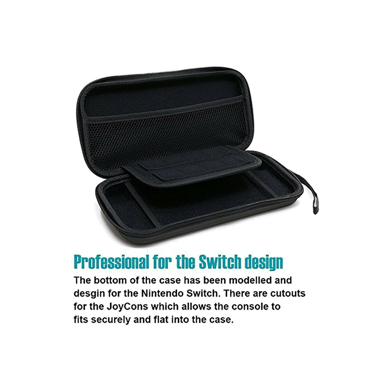 Carrying Travel Game Bag + TPU Case + Tempered Glass + Caps for Nintendo Switch