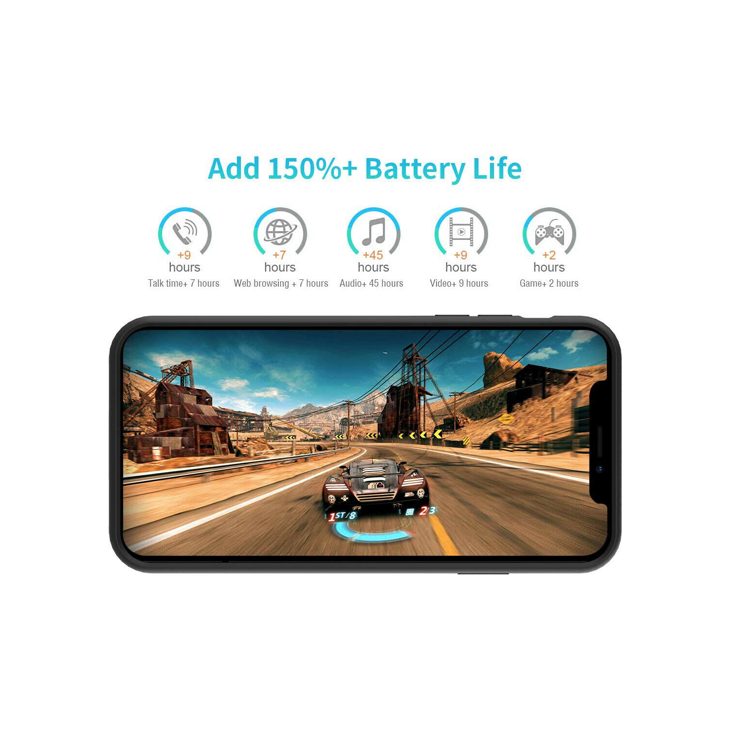 Protective Portable Charging Battery Case for Apple iPhone 5s 6 7 8 Xs 11 SE2020