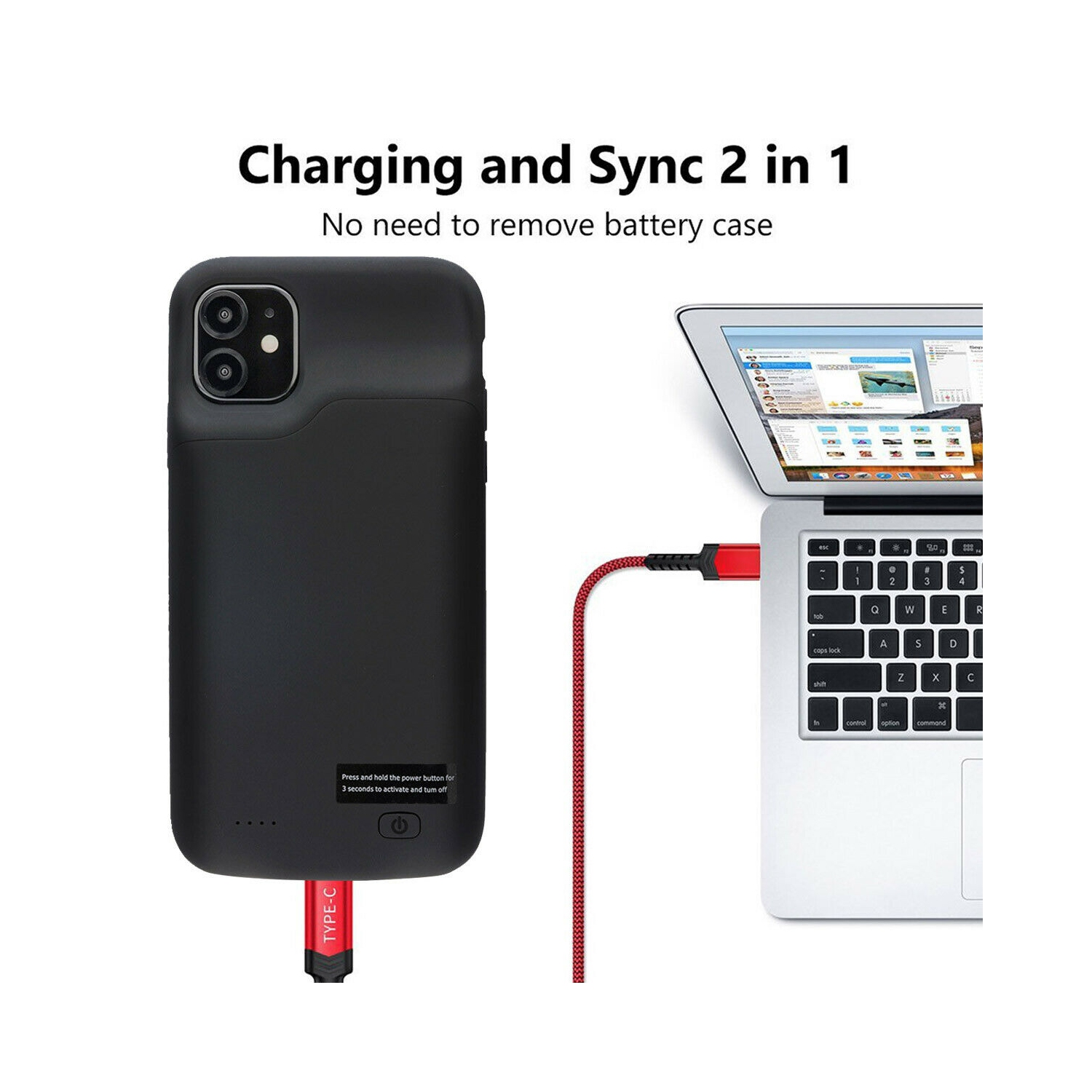 Protective Portable Charging Battery Case for Apple iPhone 5s 6 7 8 Xs 11 SE2020