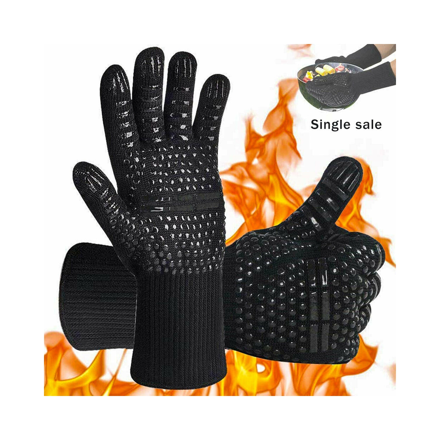 Breathable BBQ Gloves Extreme Heat Resistant for Baking Smoking Cooking Grilling