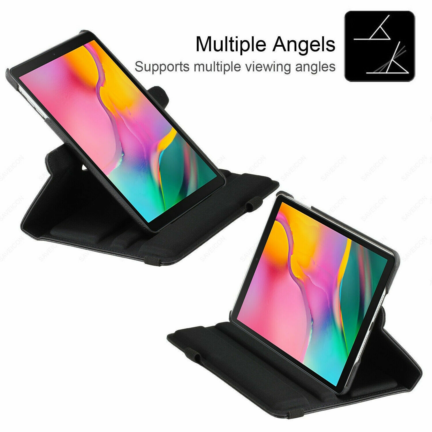 Rotating Case for Samsung Galaxy Tab A7 Lite 8.7 2021 [T220/T225/T227], 360 Degree Stand [Auto Sleep/Wake] Flip Leather Smart Tablet Cover