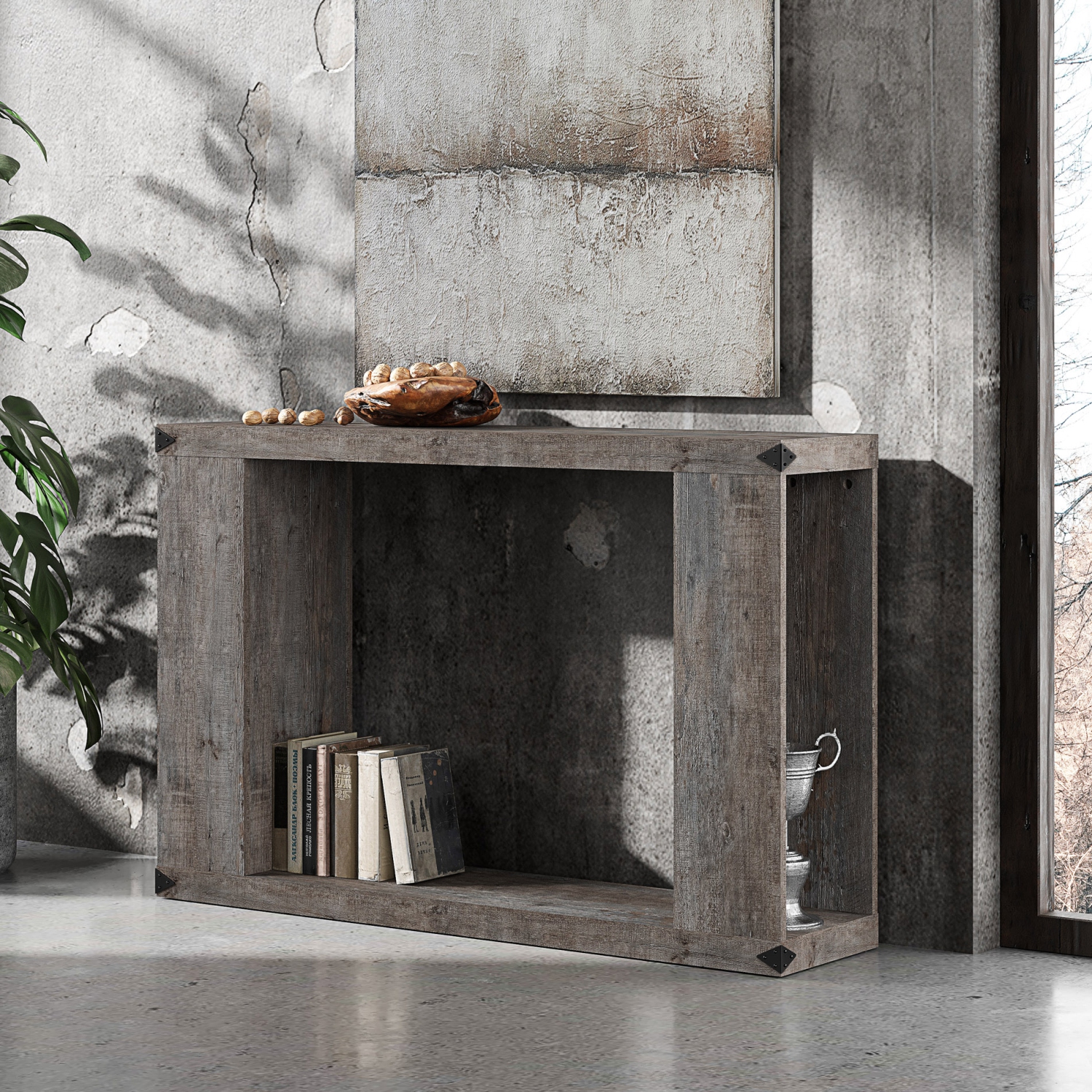 WAMPAT Farmhouse Console Table, Narrow Wood Extra Long Accent Entry Table for Hallway, Entryway