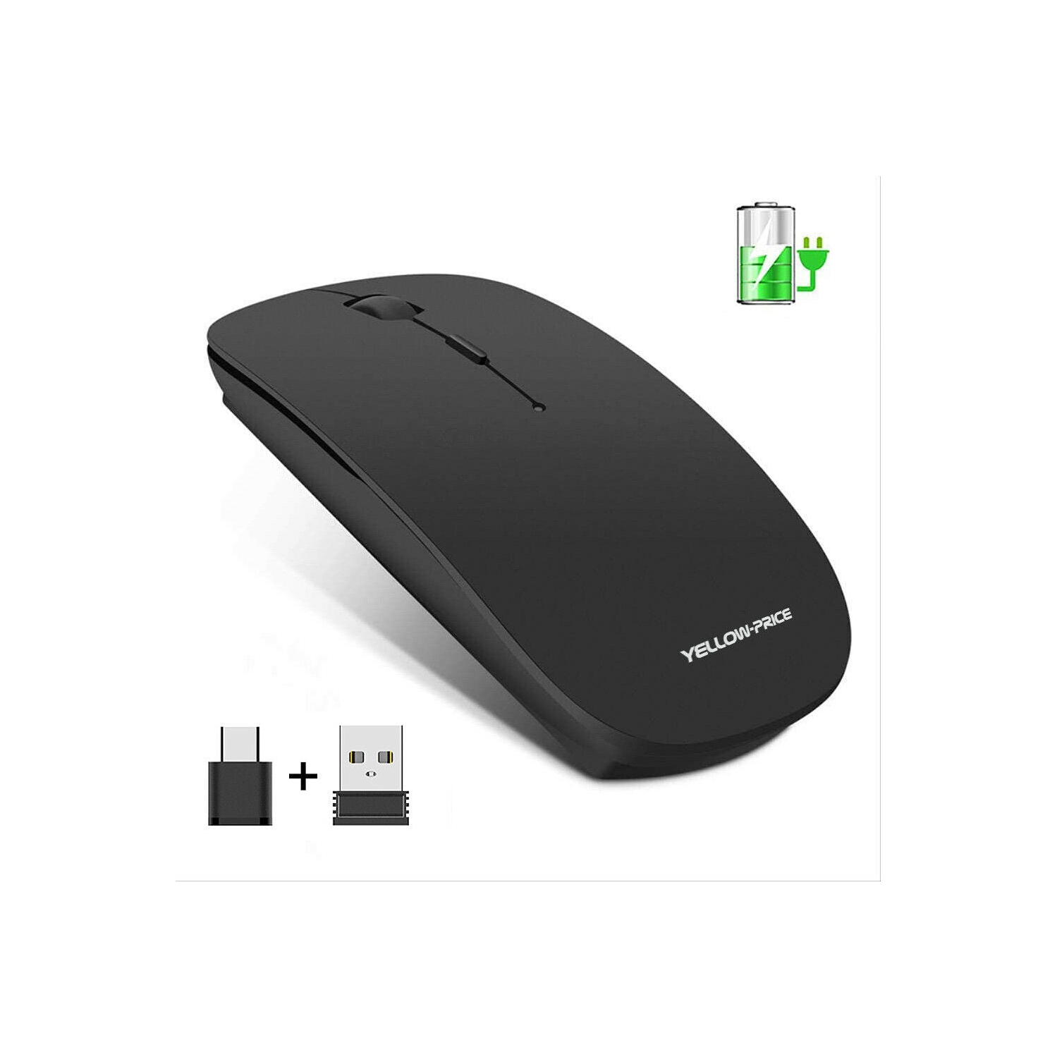 2.4G USB C / USB A Dual Mode Wireless Silent Mouse for Laptop MacBook Notebook