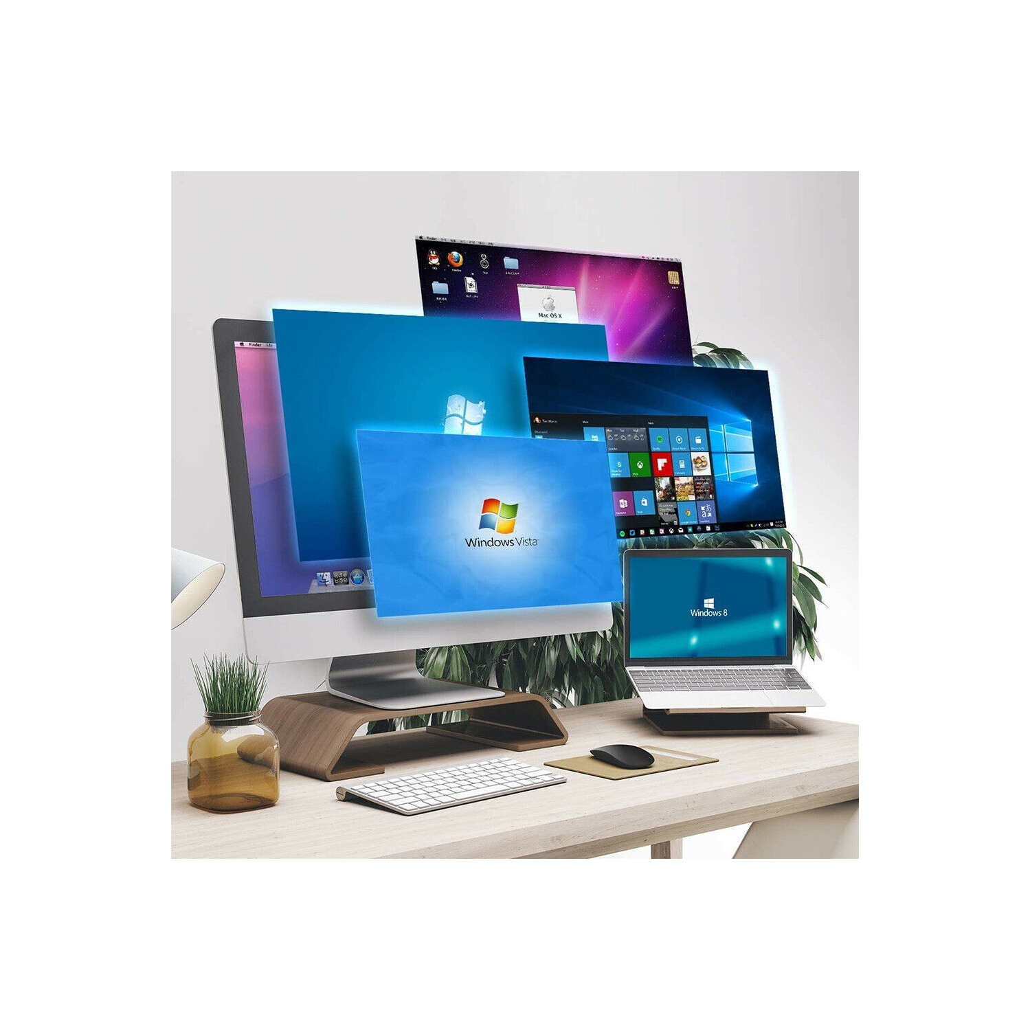 Rechargeable Bluetooth Wireless Mouse, Dual Mode(Bluetooth 5.0 & 2.4G Wireless)