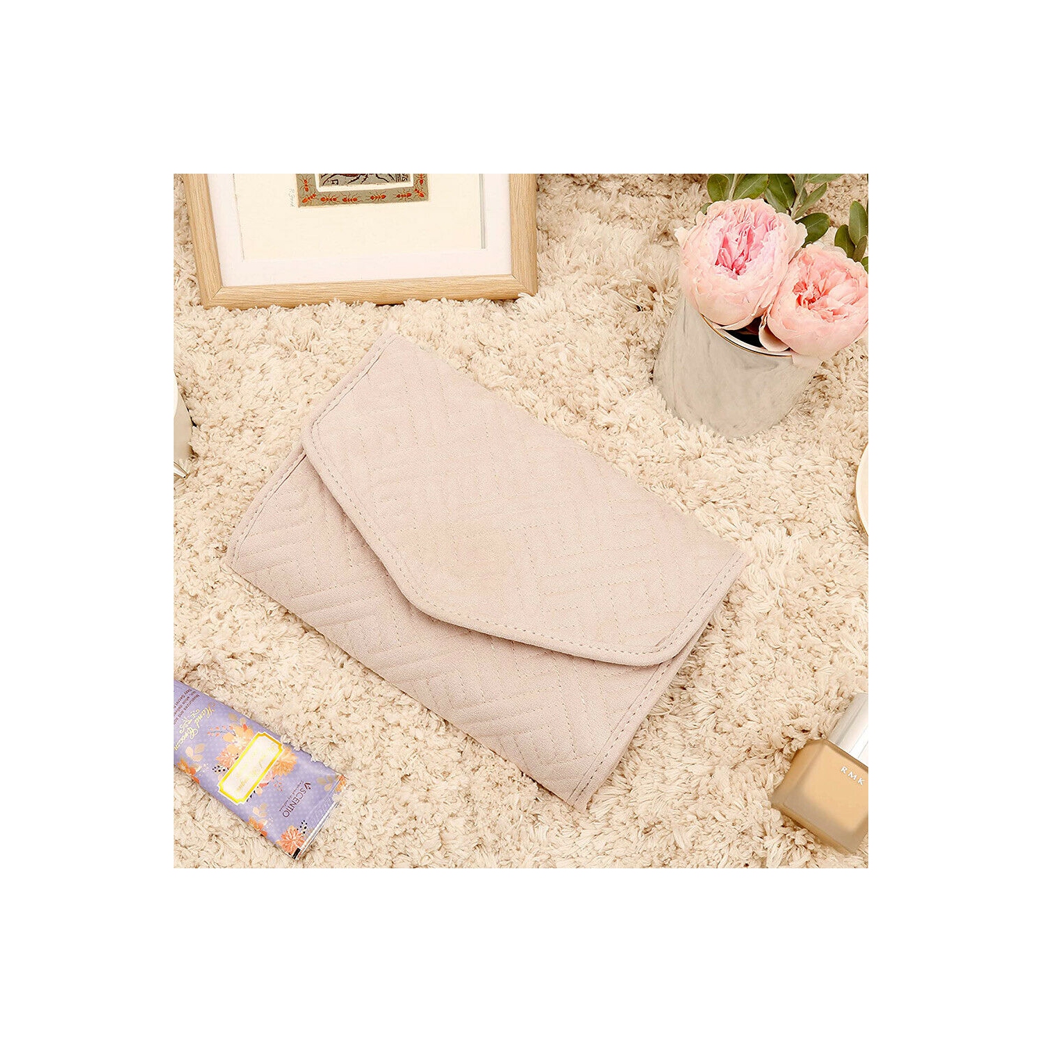 Luxury Foldable Travel Jewelry Organizer Case for Necklace, Earrings, Rings CA