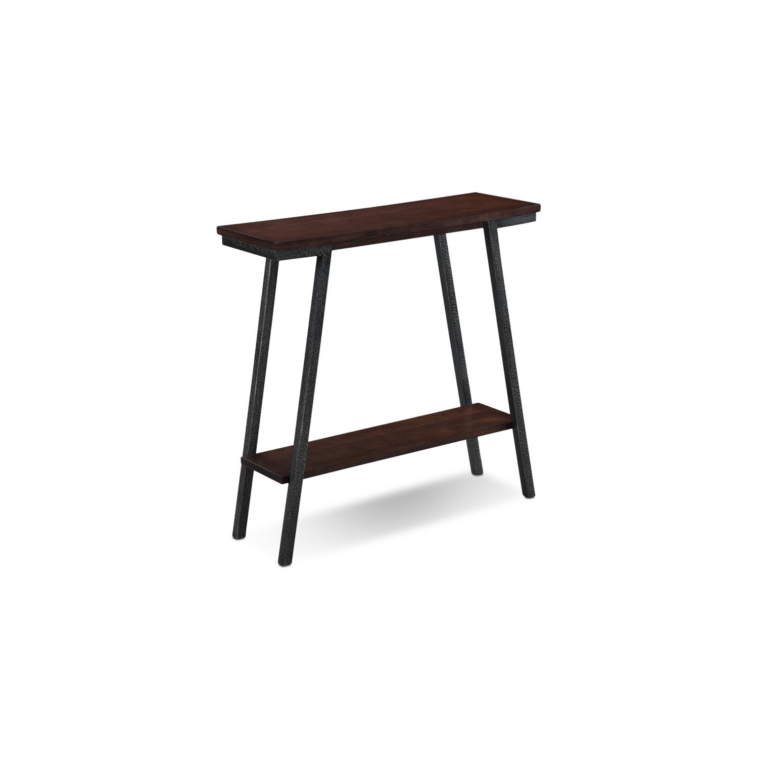 Leick Empiria Wood Console Table in Walnut and Foundry Bronze