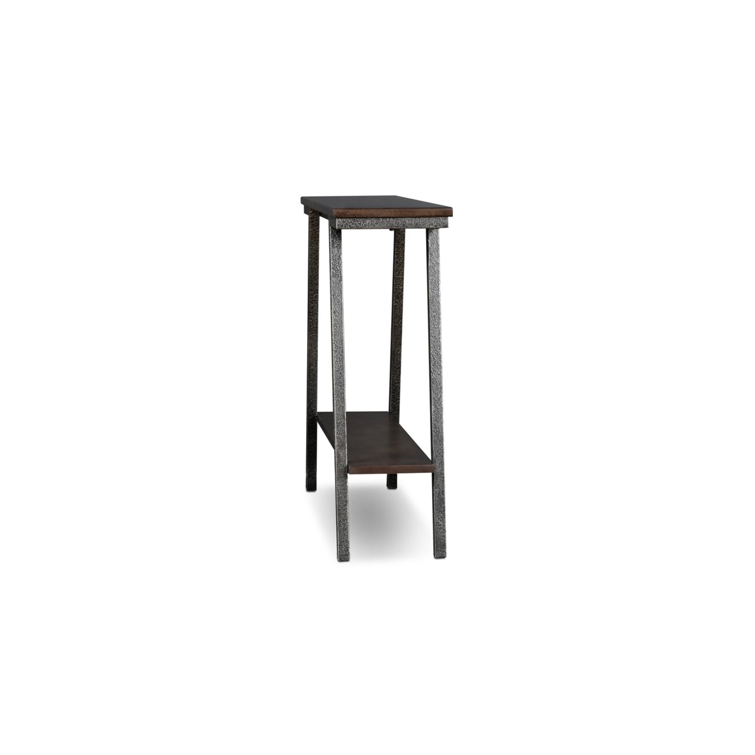 Leick Empiria Wood Console Table in Walnut and Foundry Bronze