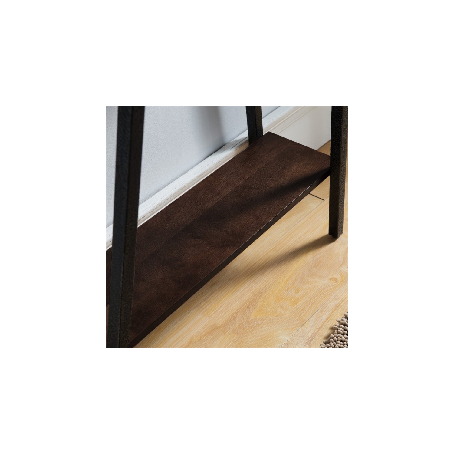 Leick Empiria Wood Console Table in Walnut and Foundry Bronze