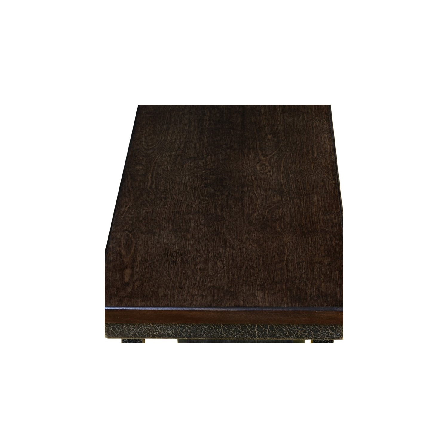 Leick Empiria Wood Console Table in Walnut and Foundry Bronze