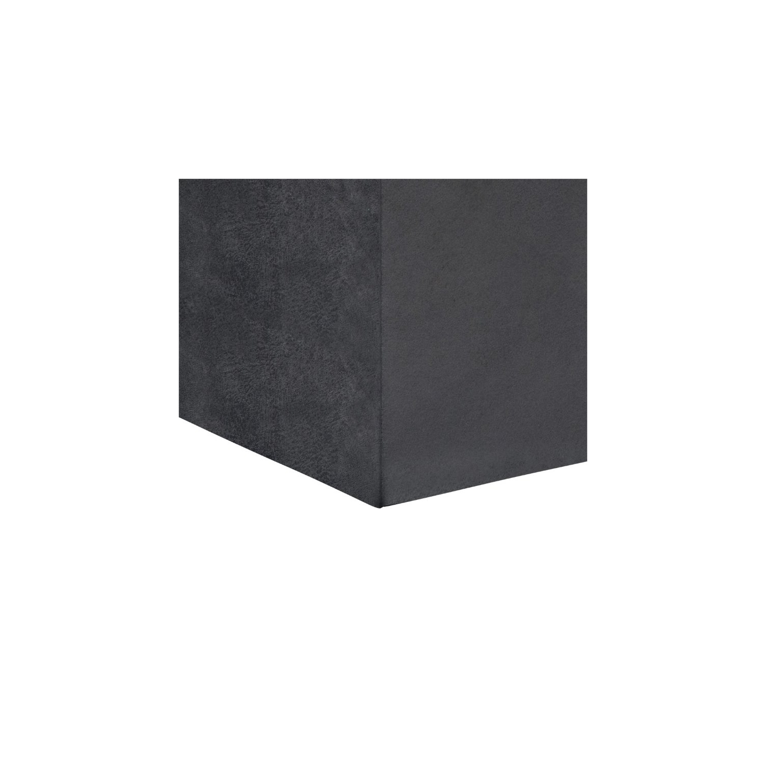 Pouf de rangement cubique en similicuir noir Rockwood de Simpli Home