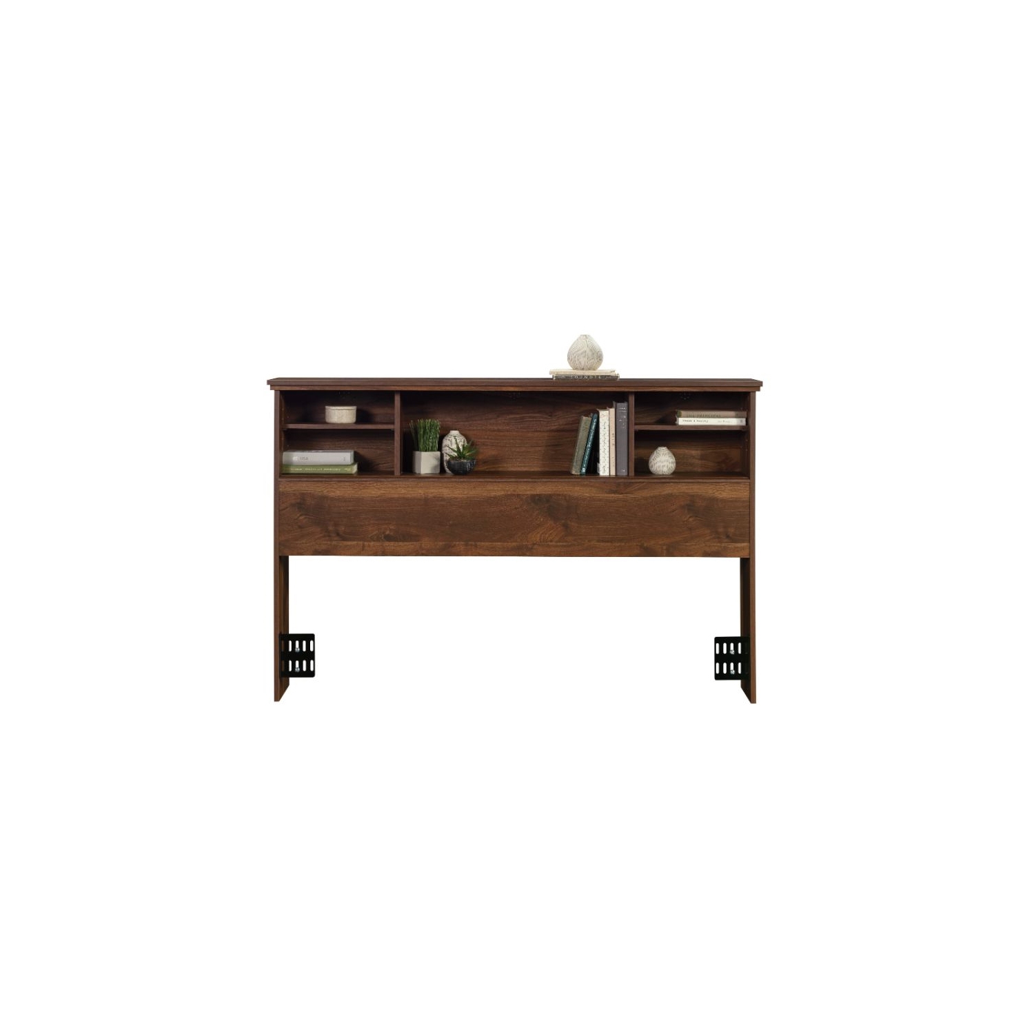 Tête de lit en bois d’ingénierie 2 places Pemberly Row, fini noyer