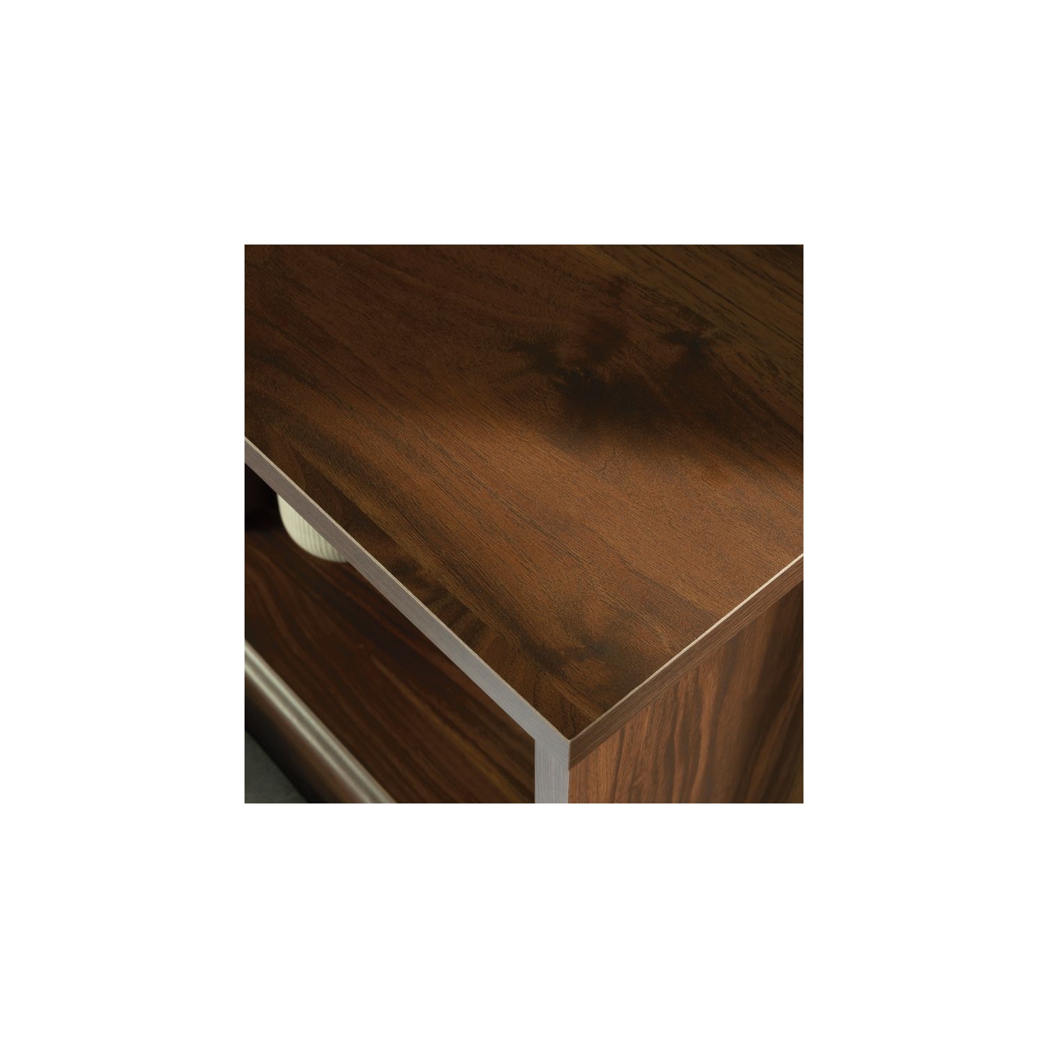 Tête de lit en bois d’ingénierie 2 places Pemberly Row, fini noyer