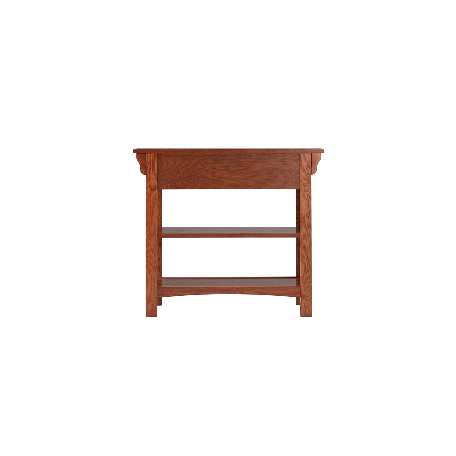 Leick Home 8261 Mission Impeccable Wood Bookcase with Drawers in Medium Oak