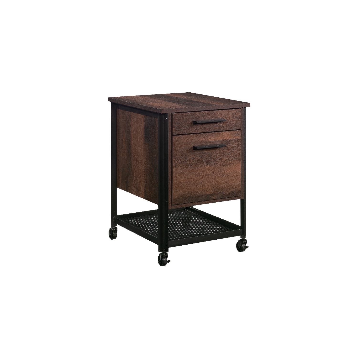 Sauder Briarbrook Engineered Wood and Metal Mobile File in Barrel Oak