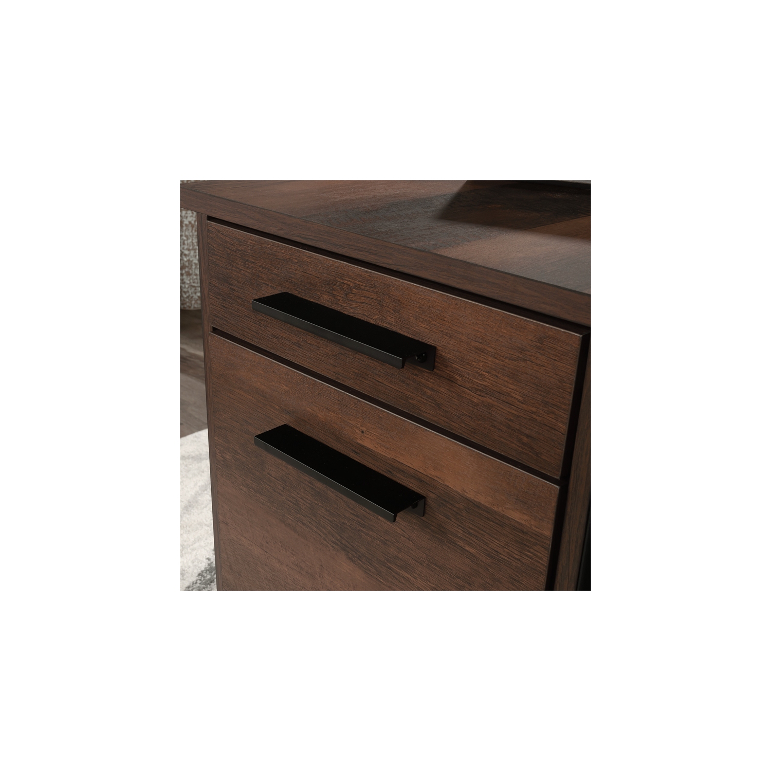 Sauder Briarbrook Engineered Wood and Metal Mobile File in Barrel Oak